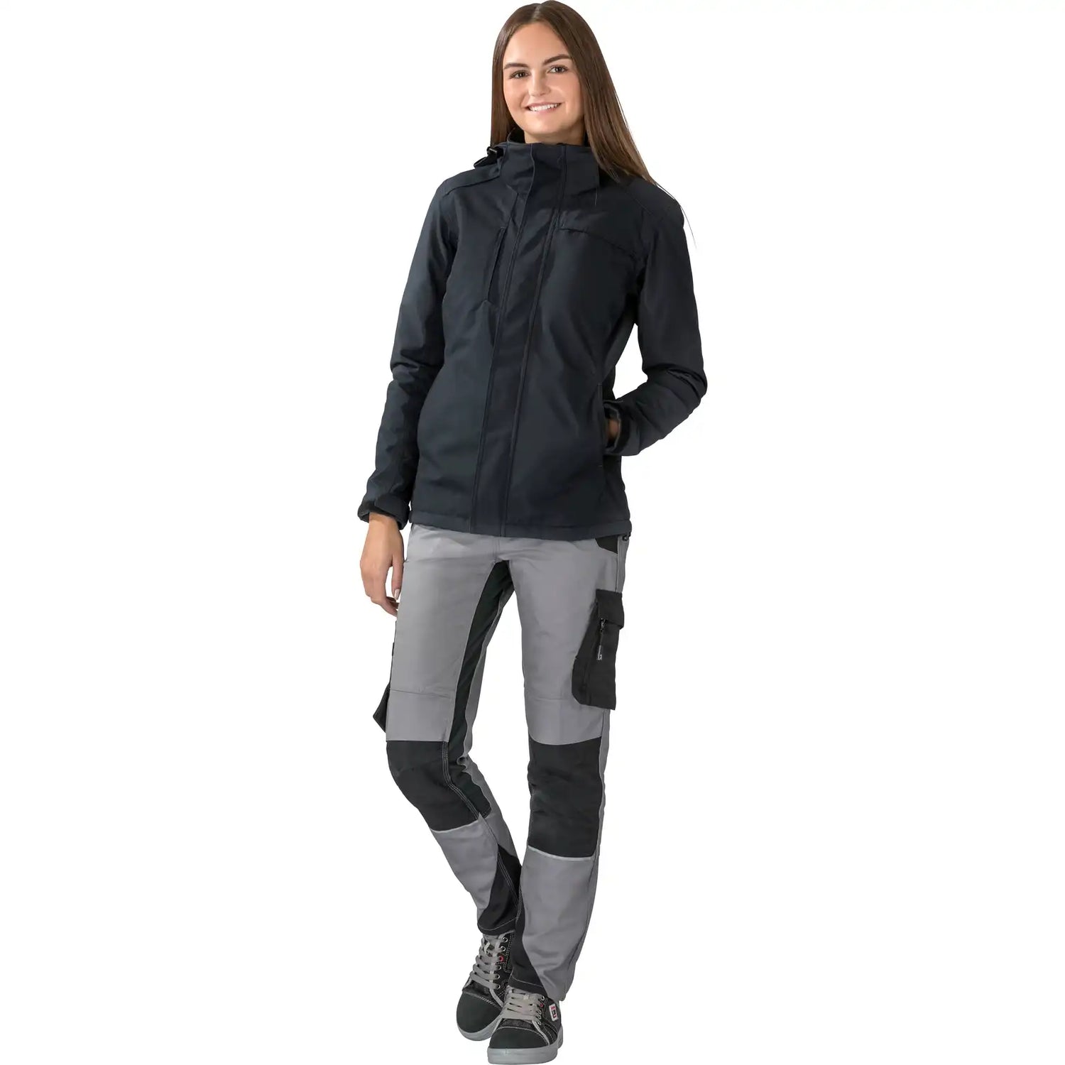 Planam Norit Damen Winterjacke schwarz XS schwarz - Produktbild mit Model