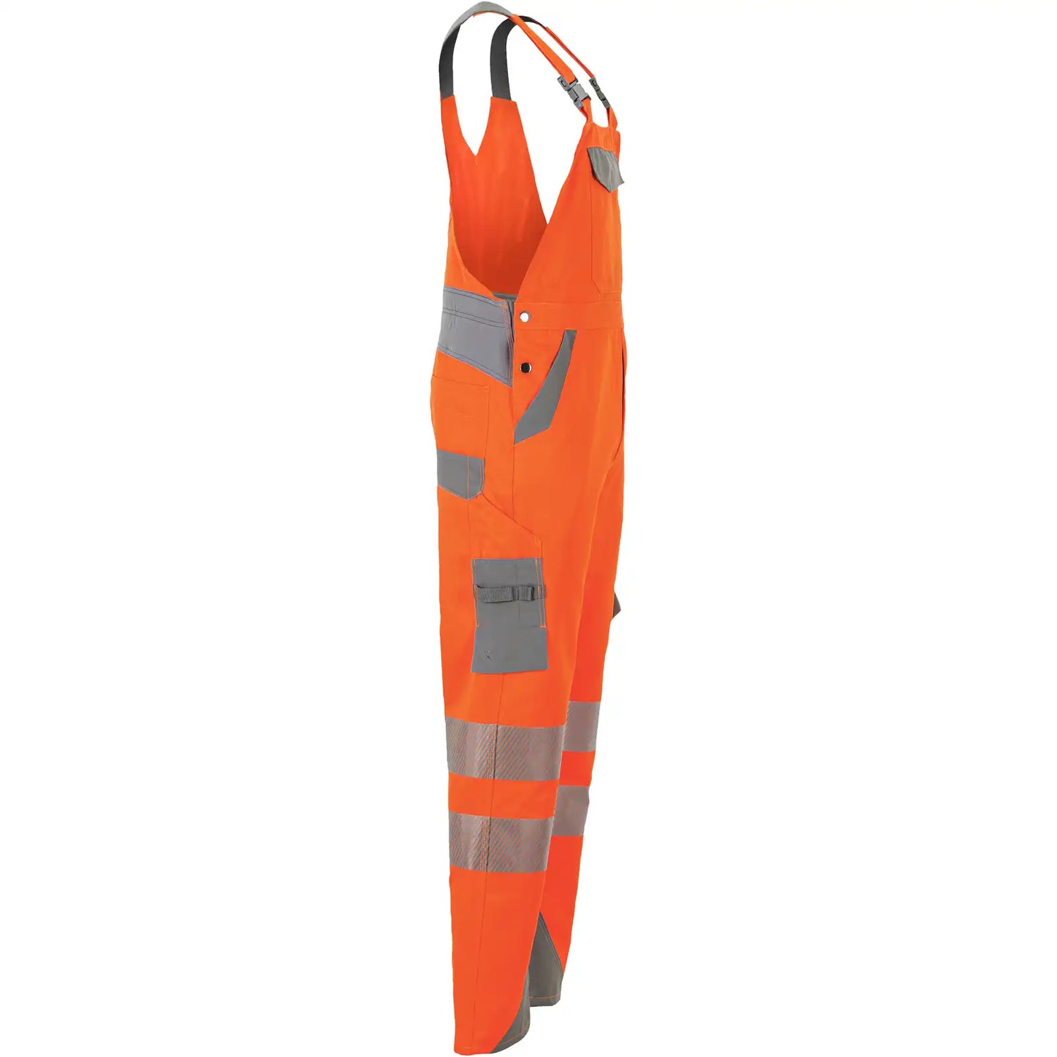 Planam Norit Warnschutz Herren Latzhose orange/zink  102 orange/zink - Produktbild ohne Model
