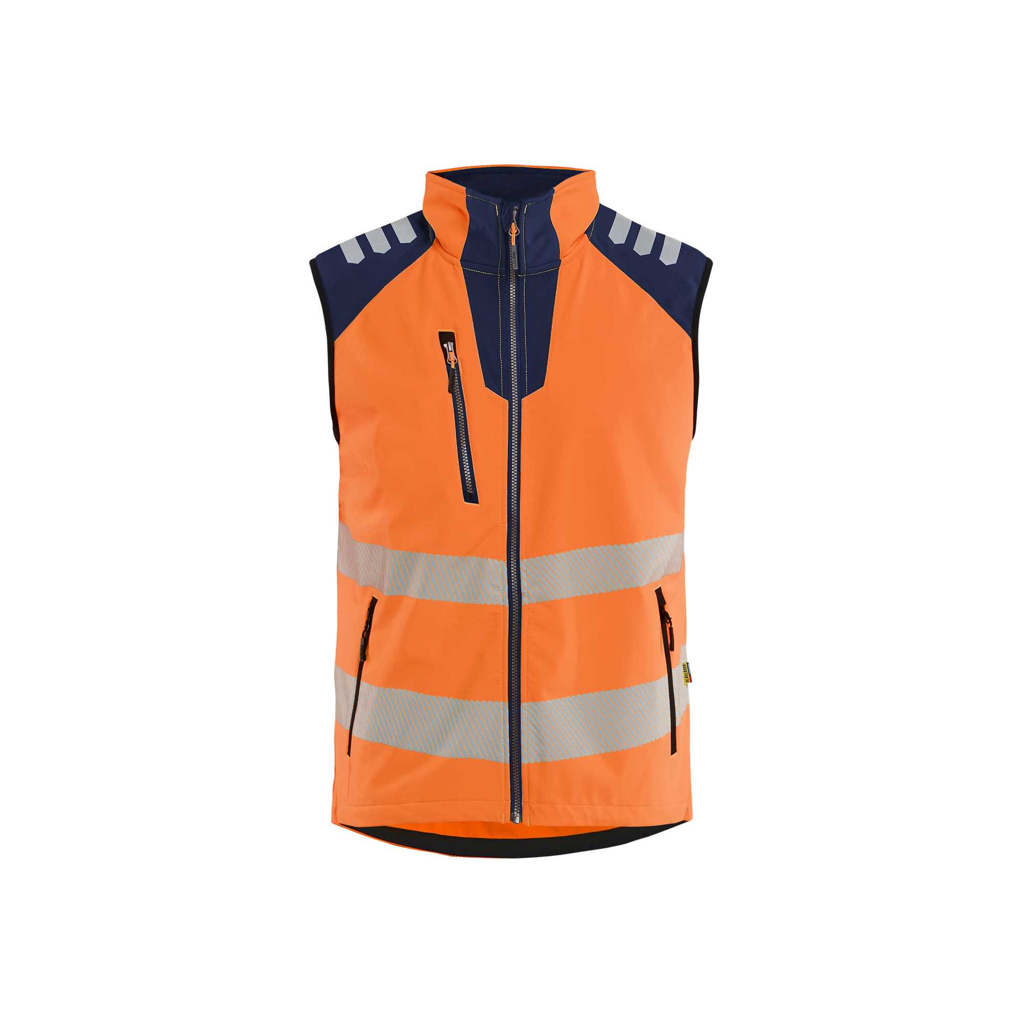 BLAKLADER 30912513 SOFTSHELL VEST HI VIS Hi Vis Reflective Work Softshell Vest MEN - Waterproof