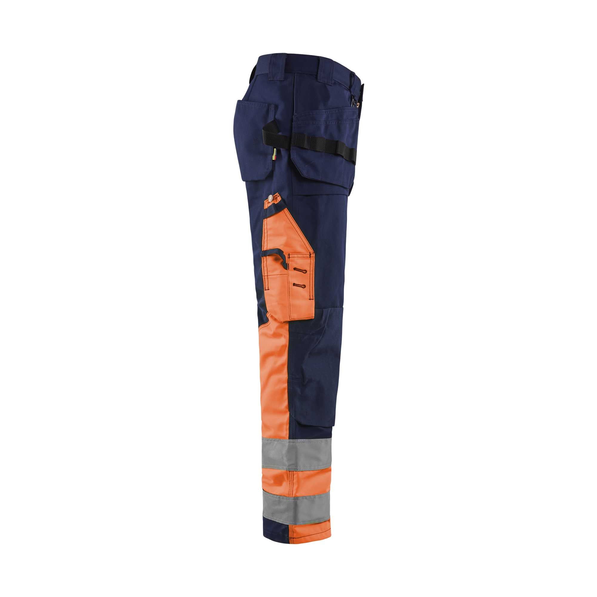 BLAKLADER 15291860 | Warnschutz-Hose Warnschutz-Reflex-Arbeitshose Herren - Twill-Gewebe