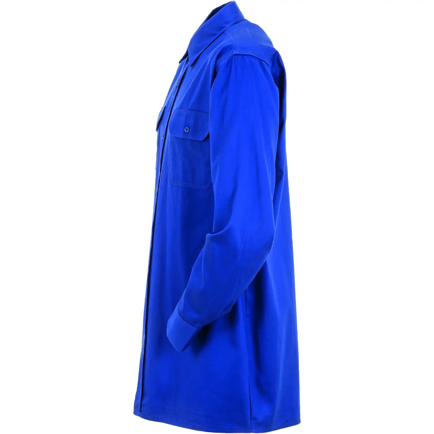 Planam Hemden Köperhemd Langarm mittelblau 37/38 mittelblau - Produktbild ohne Model