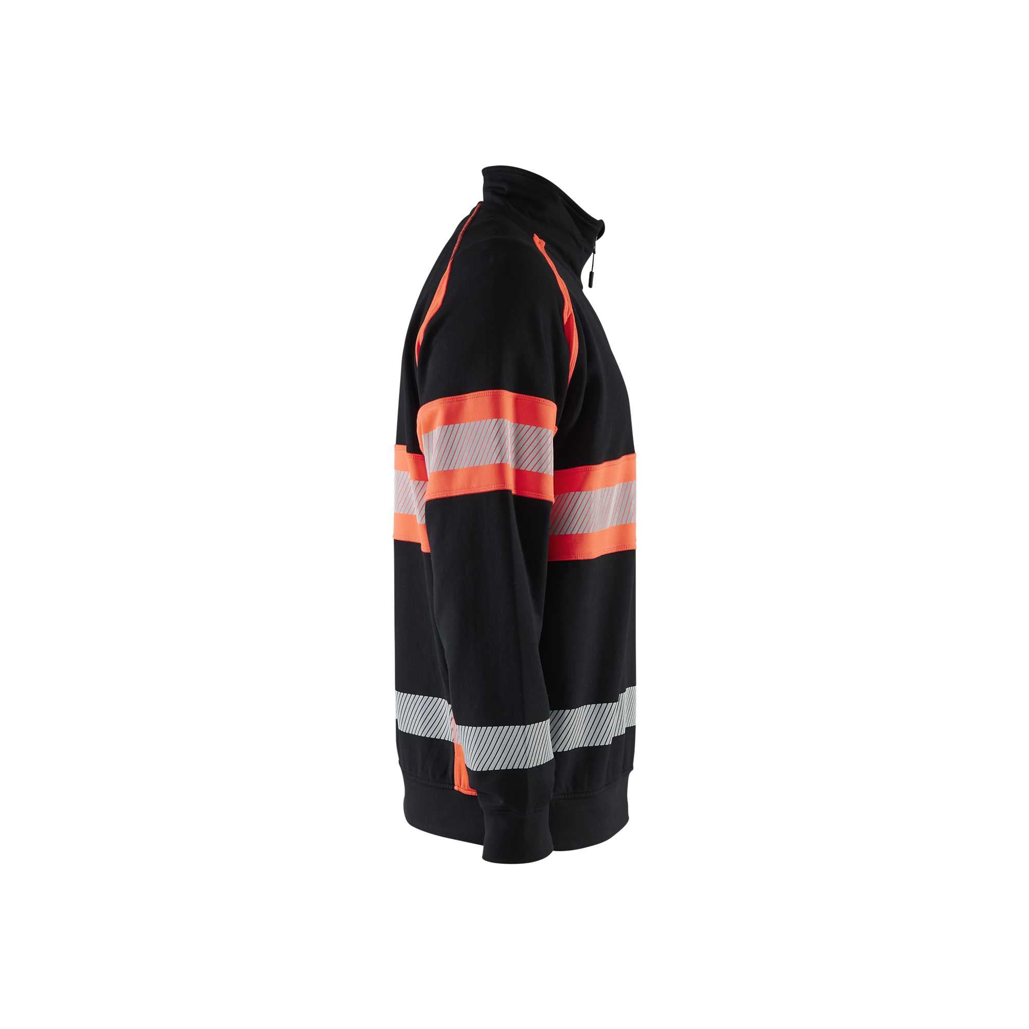 BLAKLADER 35531158 Hi Vis Sweater Hi Vis Reflective Half-zip Work Sweatshirt MEN - 100% Cotton