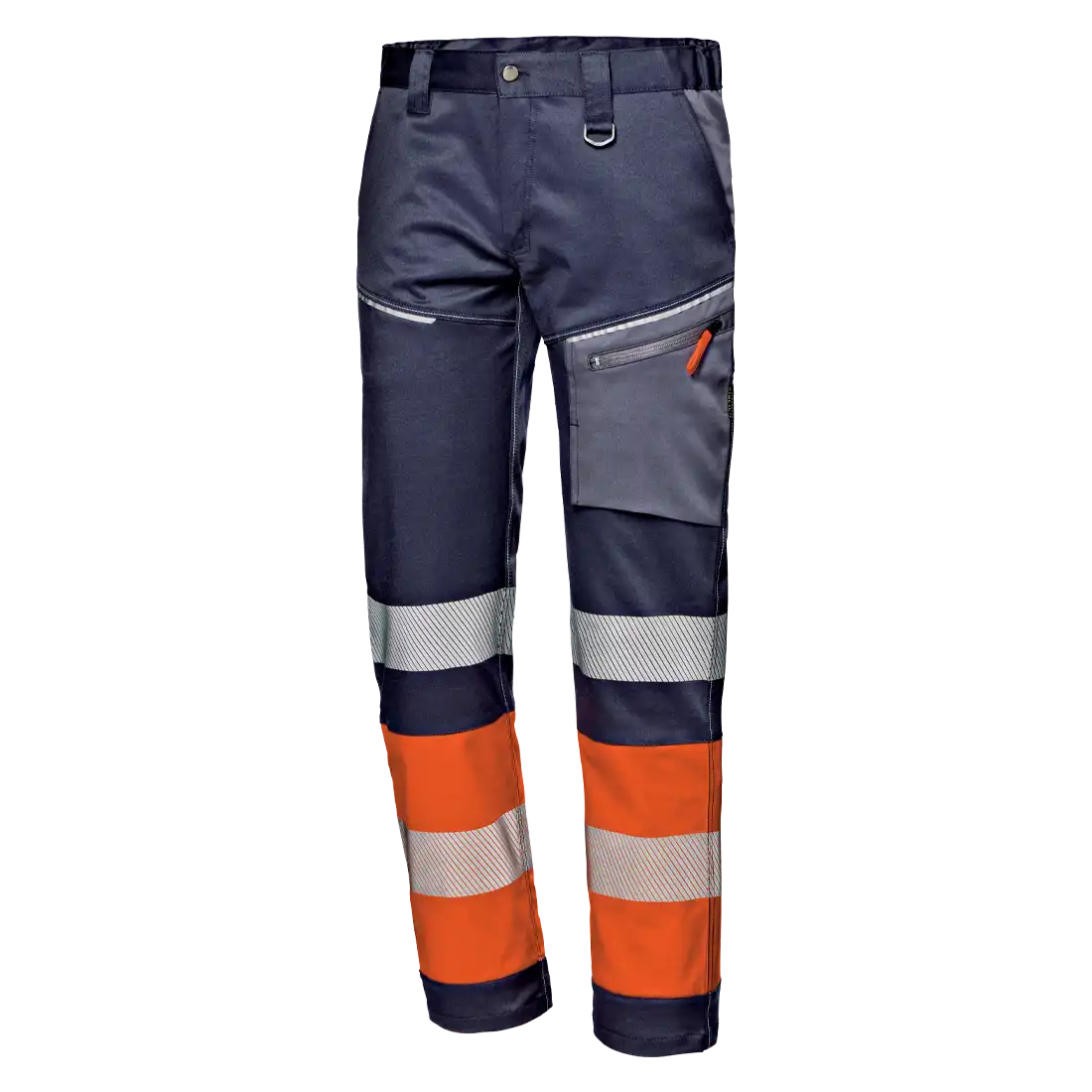 SIR SAFETY CONTRAST Pantaloni da lavoro stretch ad alta visibilità uomo - Bande riflettenti