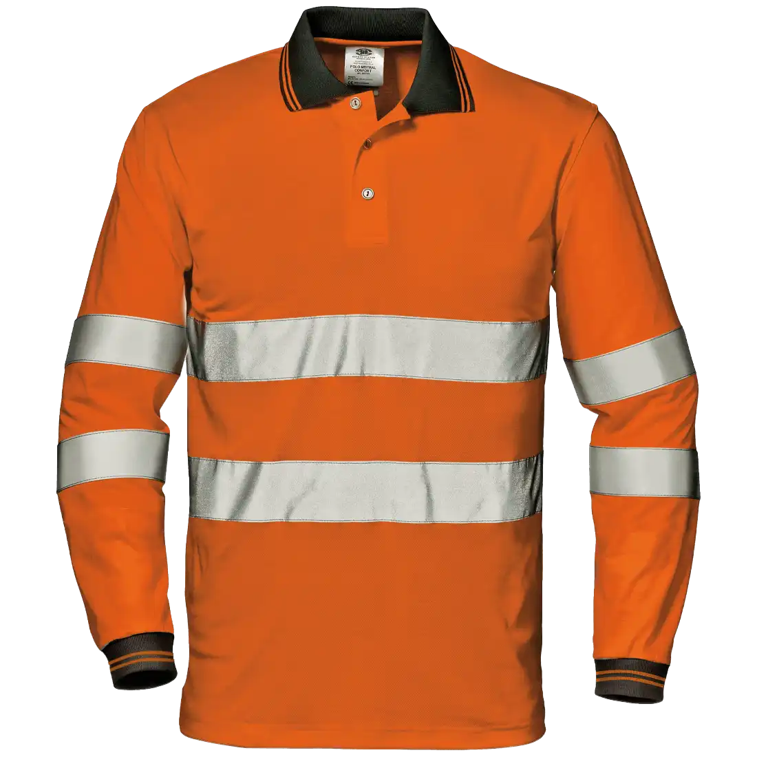 MAX CONFORT POLO SHIRT - Class 3 - Double Reflective Band - Long-Sleeved - Image 1