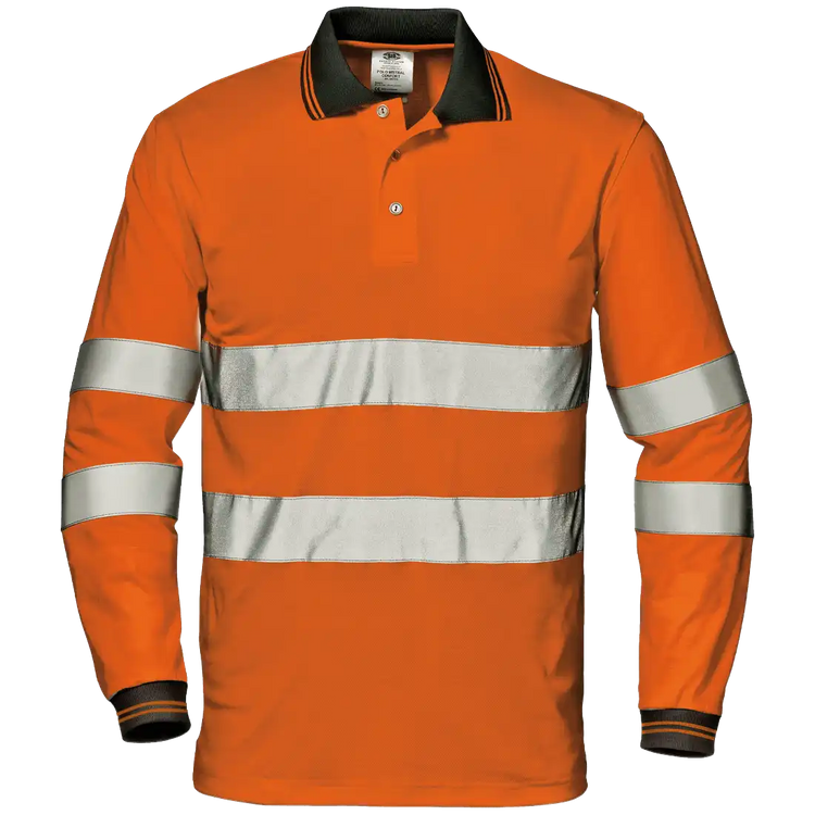 MAX CONFORT POLO SHIRT - Class 3 - Double Reflective Band - Long-Sleeved - Image 1