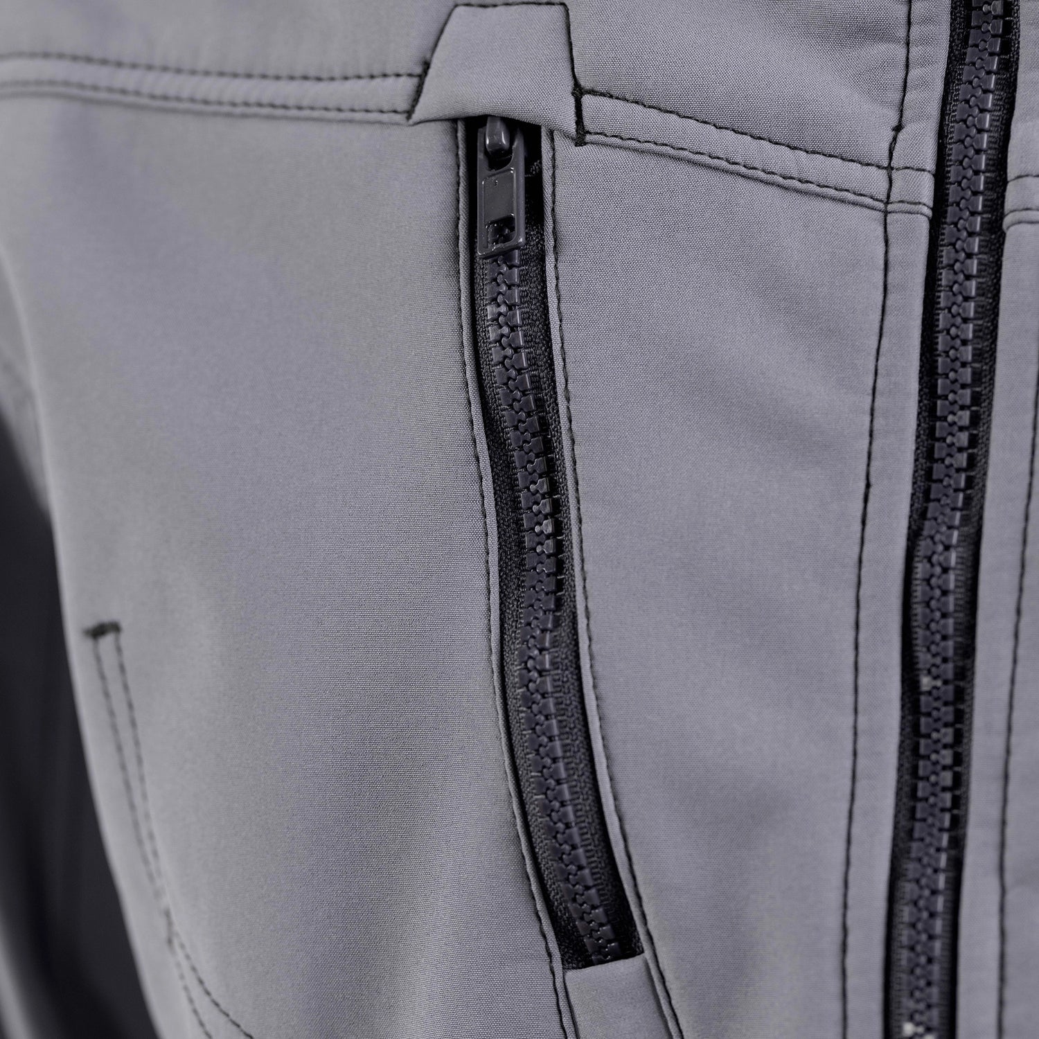 TMG Kult Worker Softshell jacket light grey - KW-220020_Softshelljacke_mittelgrau_reisverschluss_1920x1920