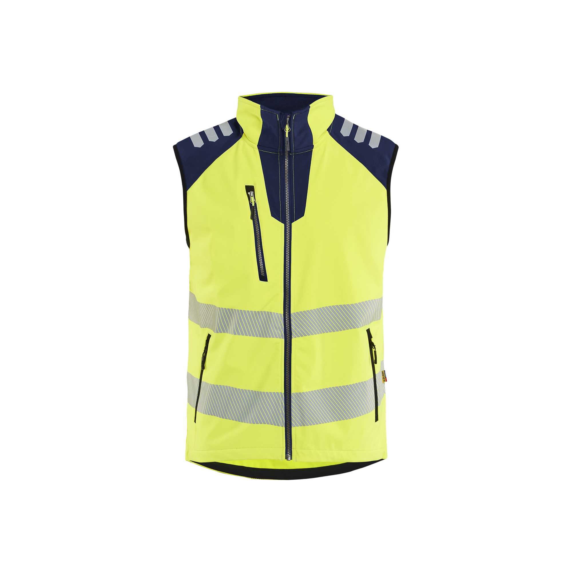 BLAKLADER 30912513 SOFTSHELL VEST HI VIS Hi Vis Reflective Work Softshell Vest MEN - Waterproof