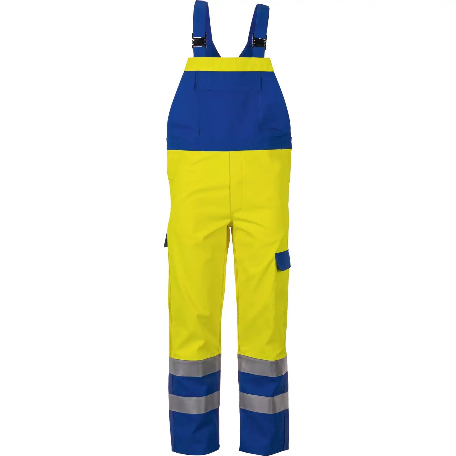 Planam Major Protect Latzhose warngelb/kornblumenblau 102 gelb/kornblumenblau - Vorschaubild