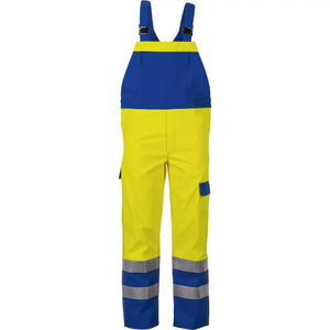 Planam Major Protect Latzhose warngelb/kornblumenblau 102 gelb/kornblumenblau - Vorschaubild