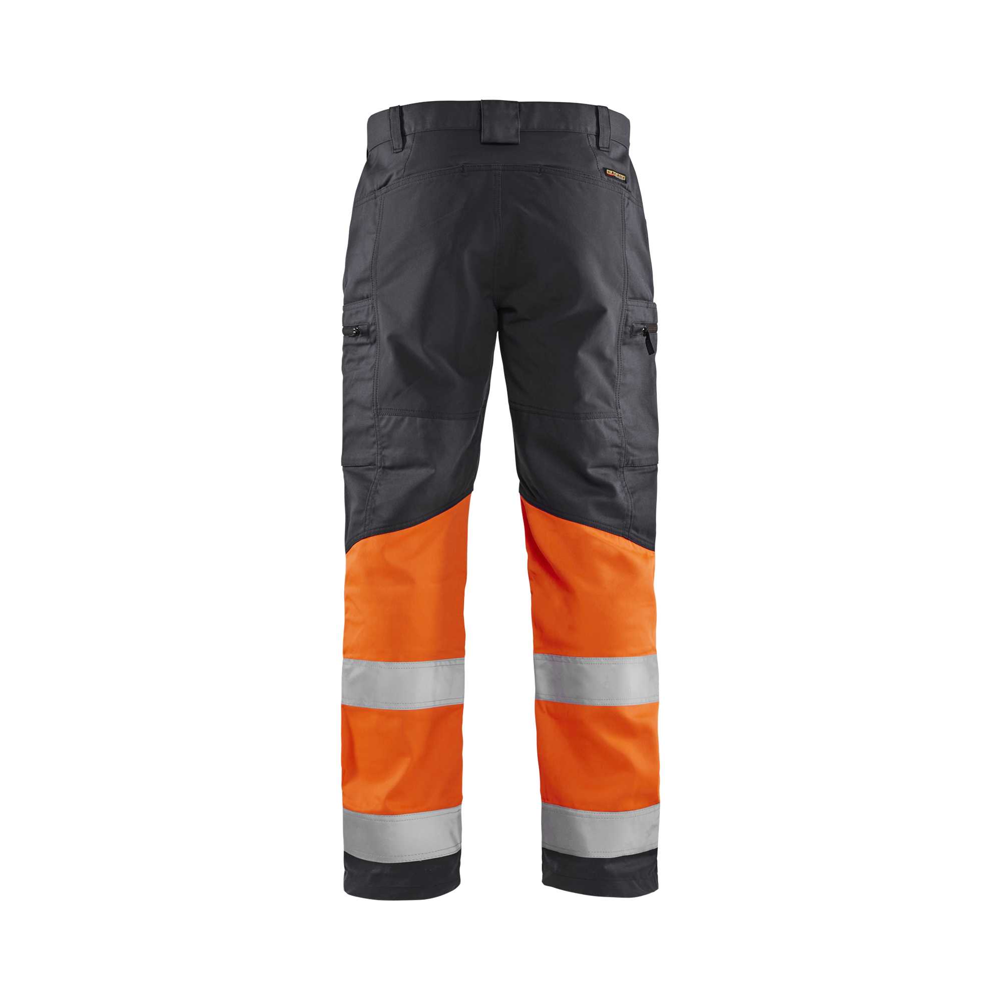 BLAKLADER 15511811 | Warnschutz-Arbeitshose mit Stretch Warnschutz Reflektierende Arbeitshose Herren - 65% Polyester