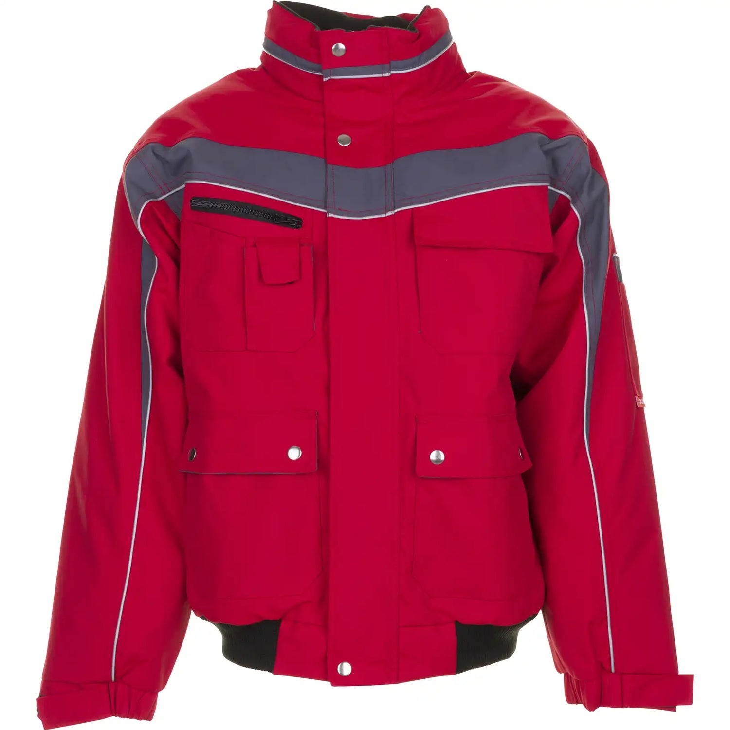 Planam Plaline Winterblouson rot/schiefer XS rot/schiefer - Vorschaubild