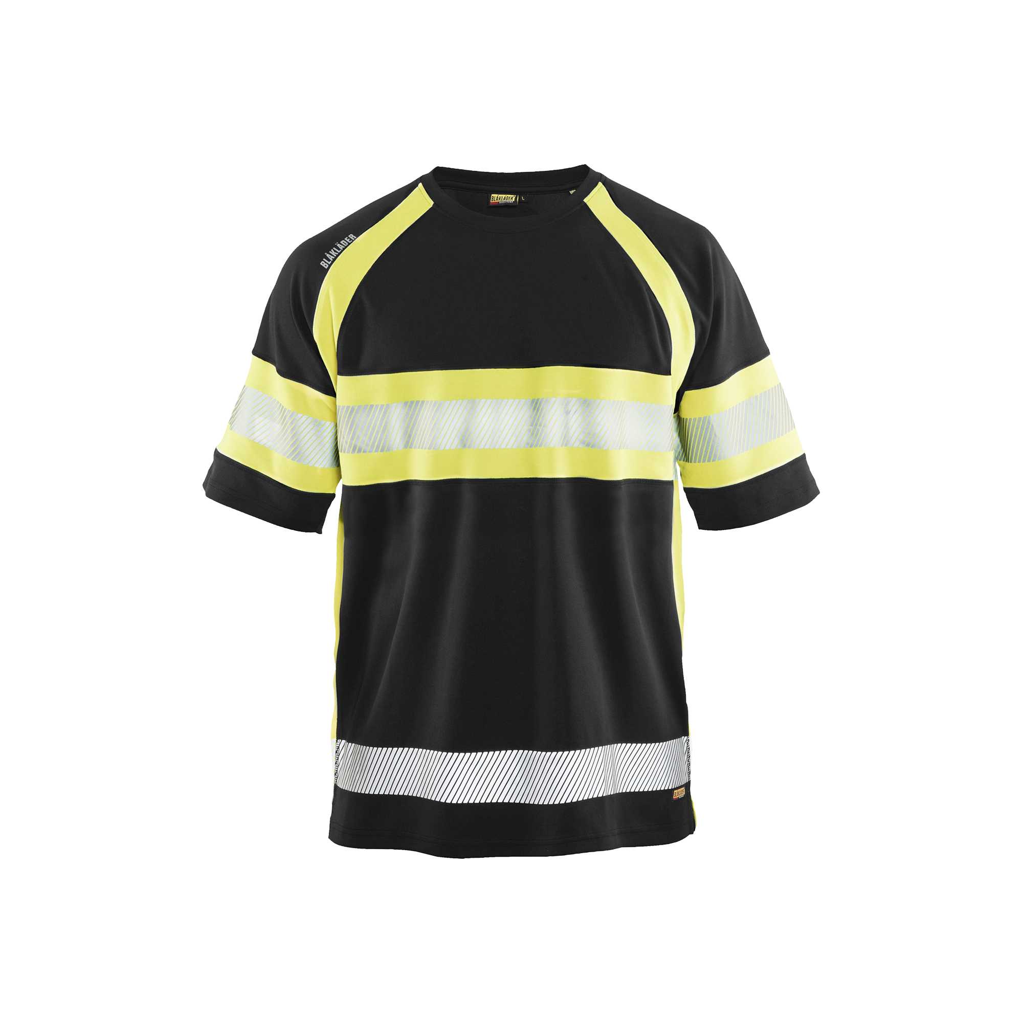 BLAKLADER 33371051 HI VIS T SHIRT Hi Vis Reflective Short Sleeve Work T-Shirt MEN - 100% Polyester
