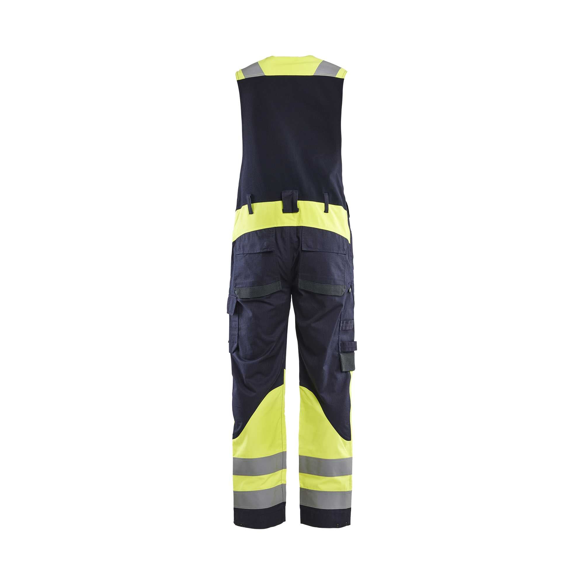 BLAKLADER 28871512 Inherent Sleeveless Multinorm Overalls Hi Vis Reflective Work Coverall Men - ripstop fabric