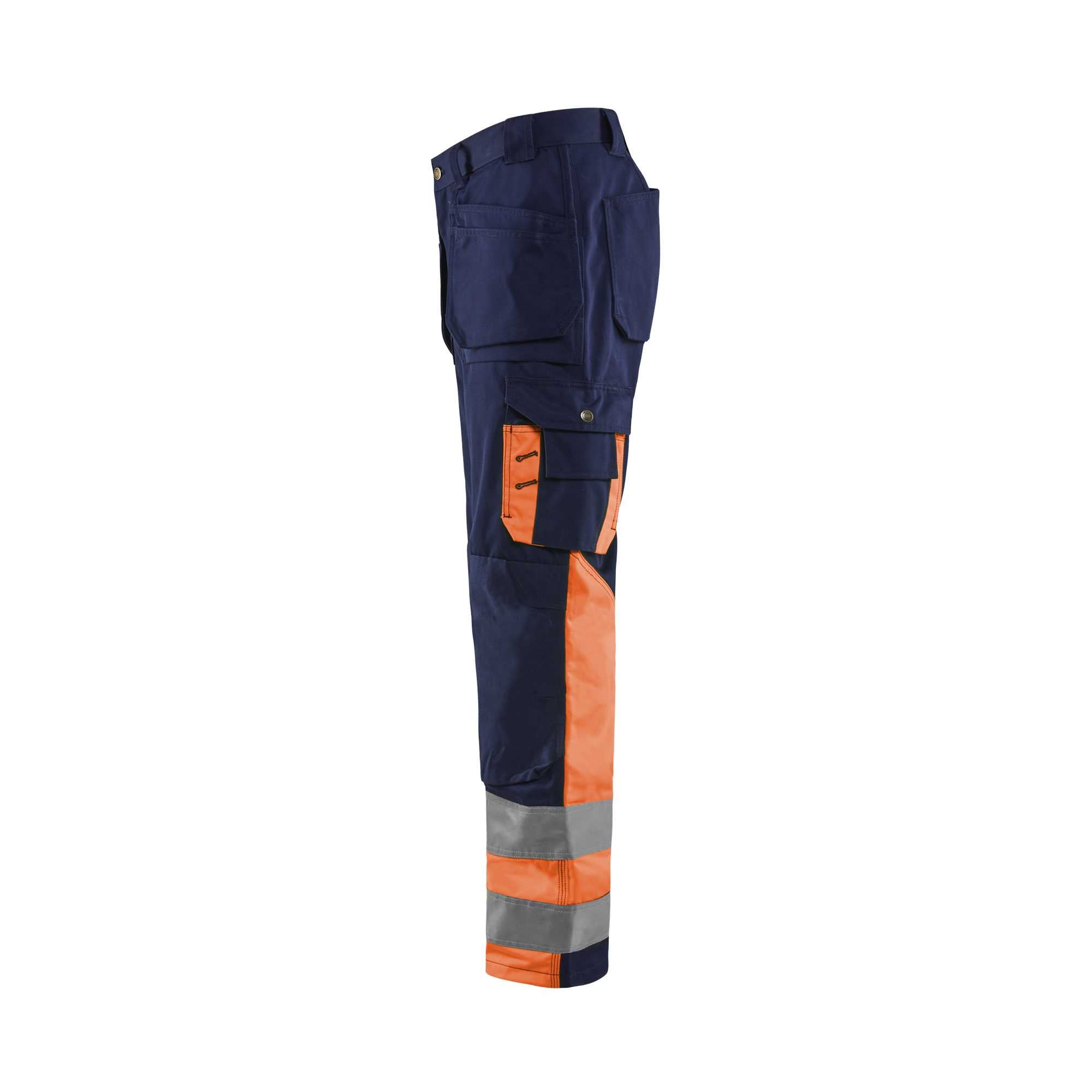 BLAKLADER 15291860 | Warnschutz-Hose Warnschutz-Reflex-Arbeitshose Herren - Twill-Gewebe