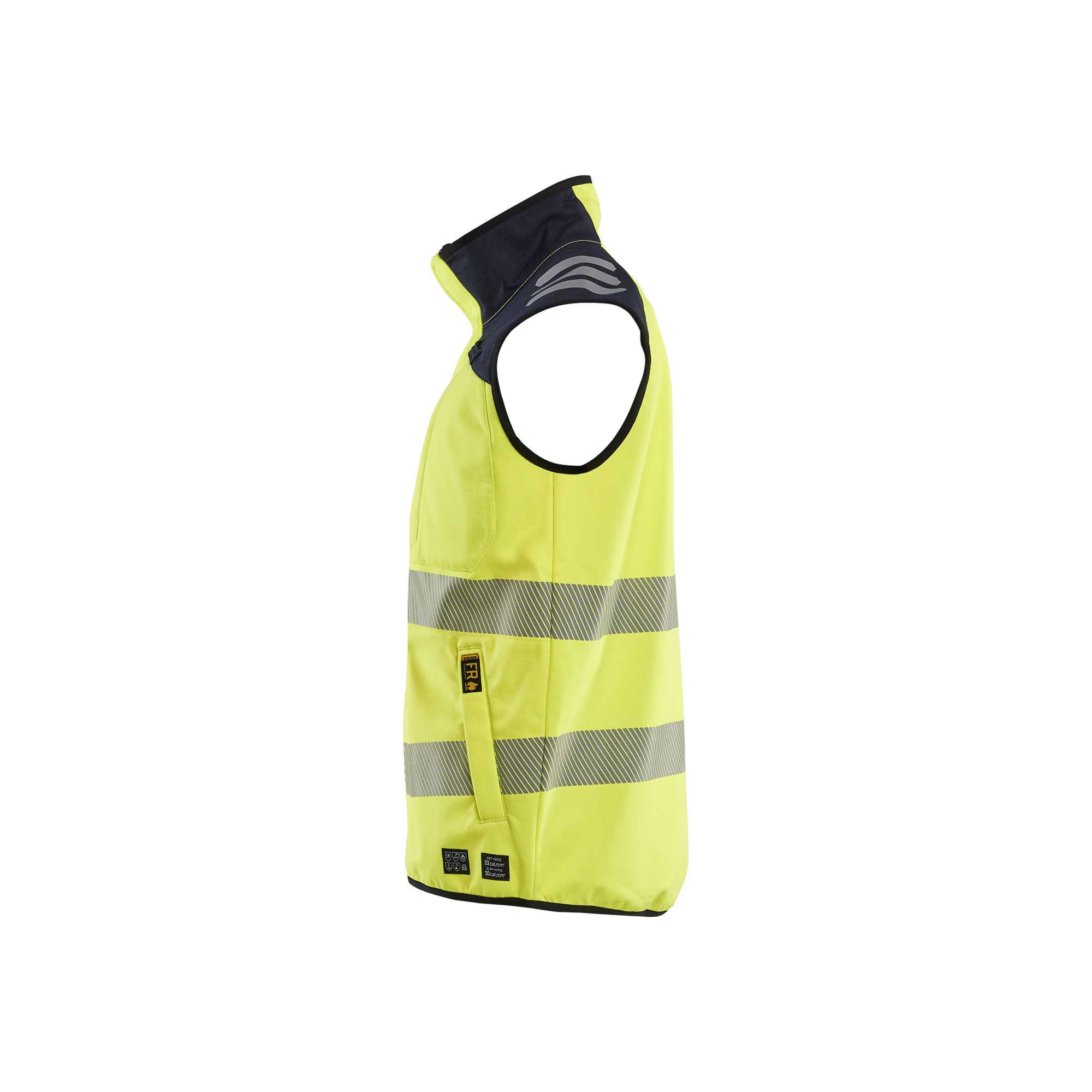 BLAKLADER 38491560 MULTINORM SOFTSHELL VEST Hi Vis Reflective Work Softshell Vest MEN - Flame Resistant