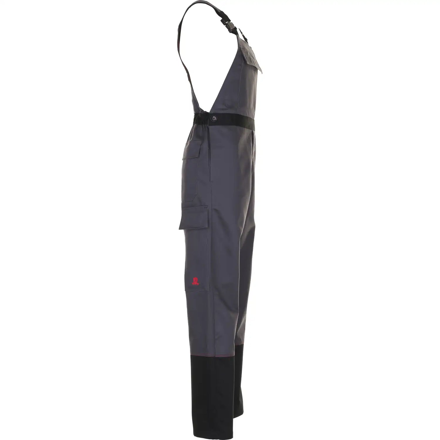 Planam Weld Shield Latzhose grau/schwarz 102 grau/schwarz - Produktbild ohne Model
