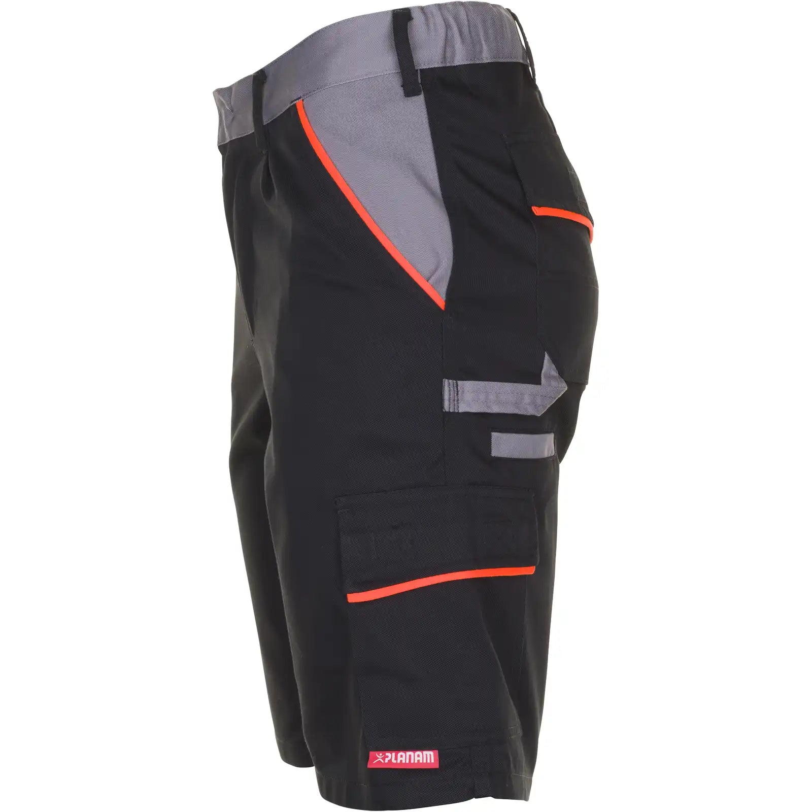 Planam Visline Shorts schwarz/orange/zink XS schwarz/orange/zink - Produktbild ohne Model