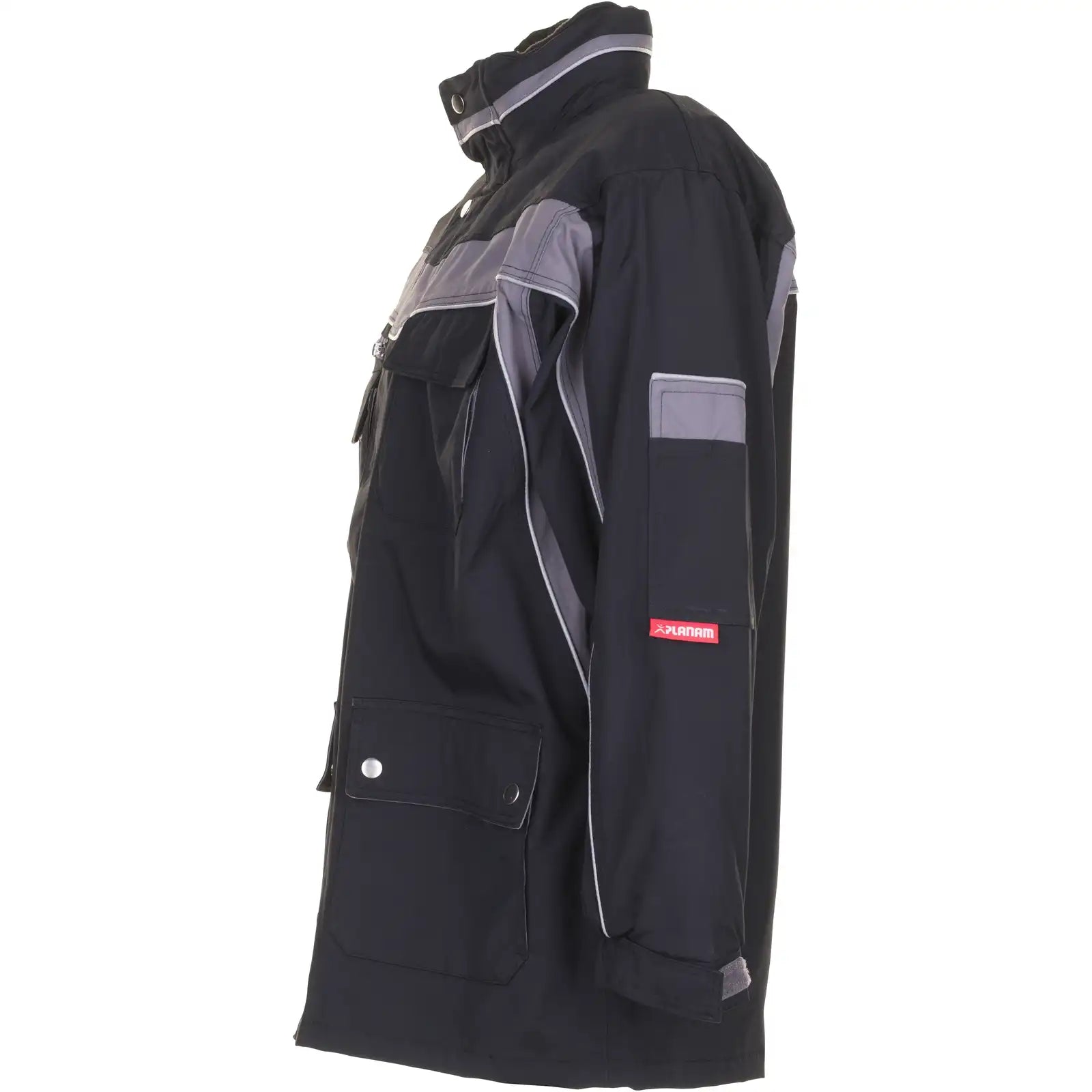 Planam Plaline Allwetterjacke schwarz/zink XS schwarz/zink - Produktbild ohne Model