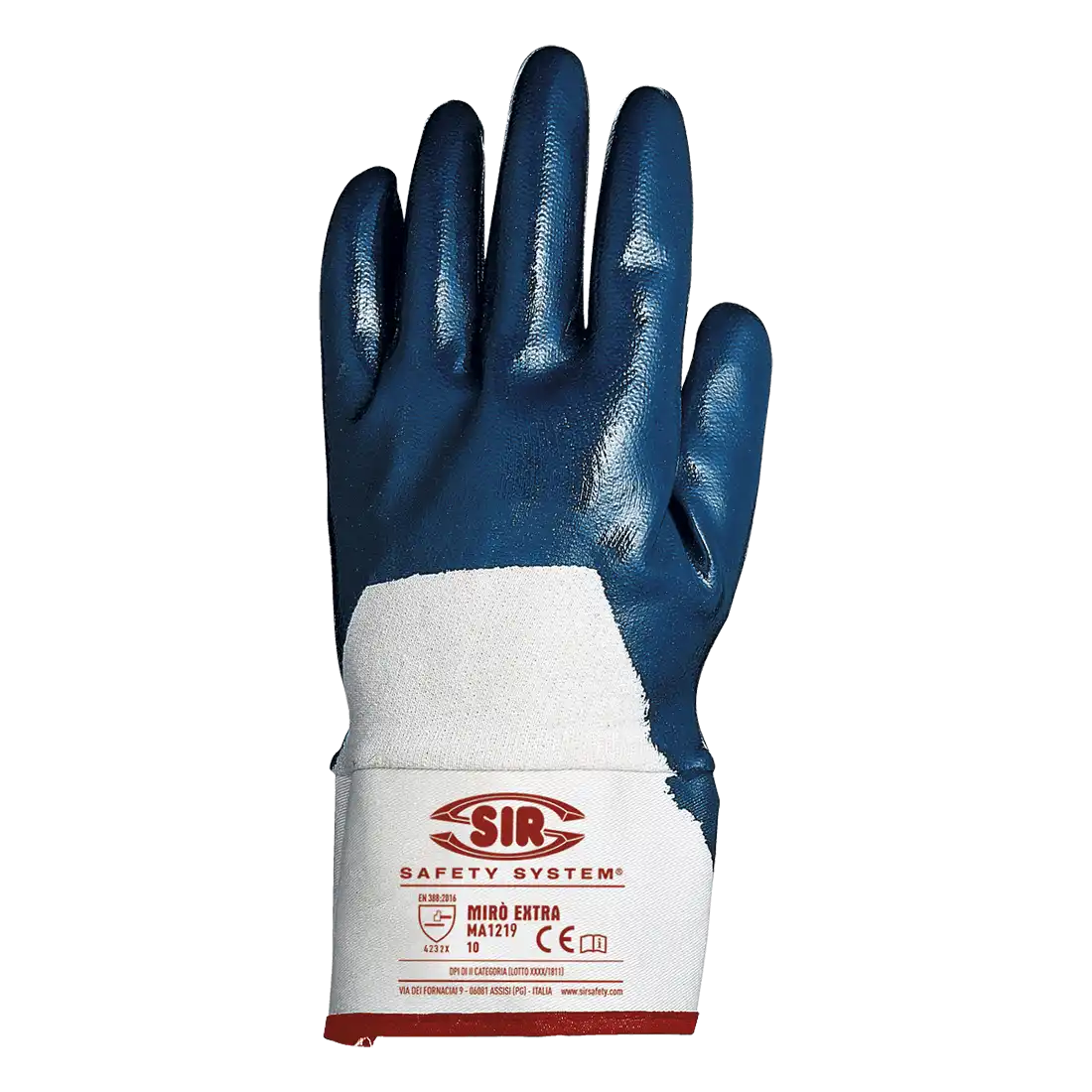 SIR SAFETY MIRÒ EXTRA AREATED Work Gloves - Abrasion Resistant NBR Coating - 12 Pairs