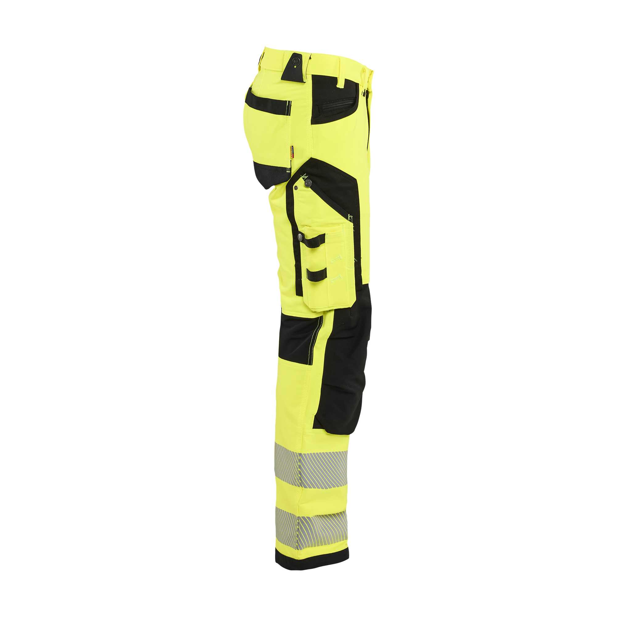 BLAKLADER 11971642 | Hi Vis Trousers 4 way stretch Hi Vis Reflective Work Trousers Men - Water Repellent