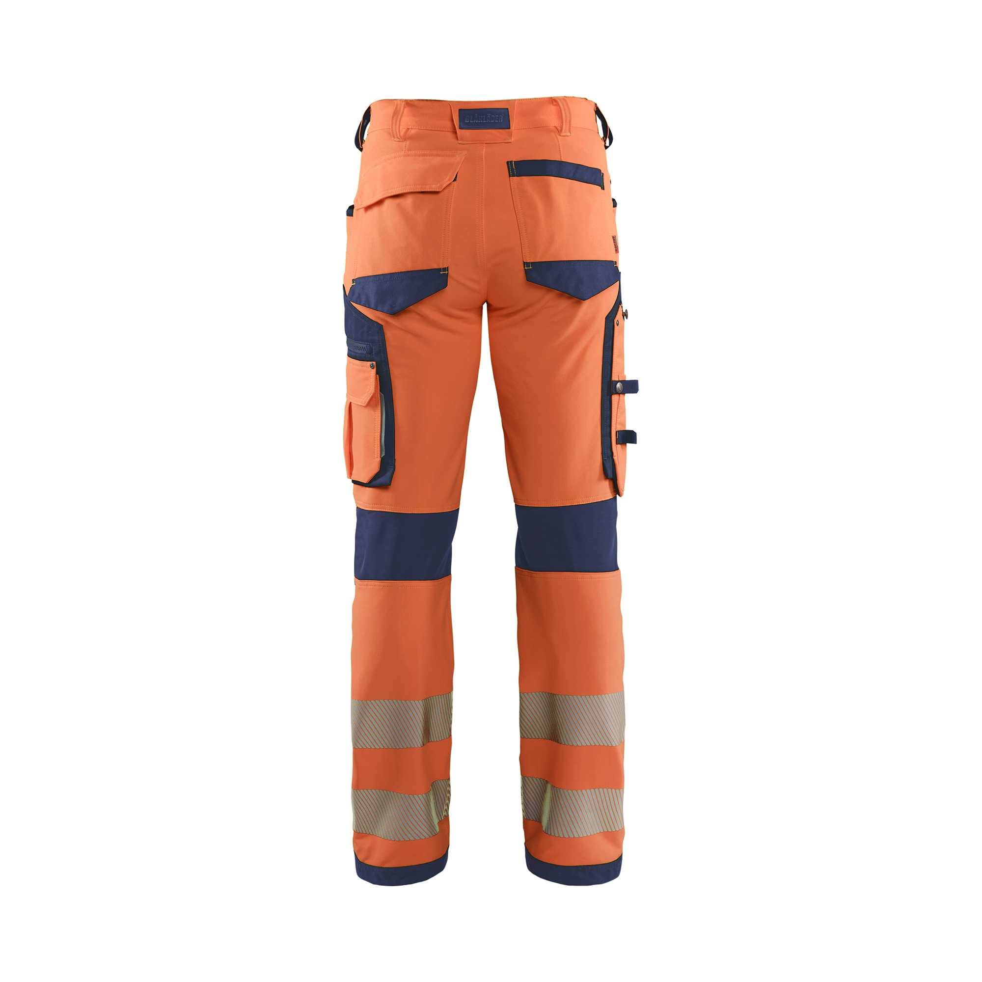 BLAKLADER 11971642 | Hi Vis Trousers 4 way stretch Hi Vis Reflective Work Trousers Men - Water Repellent