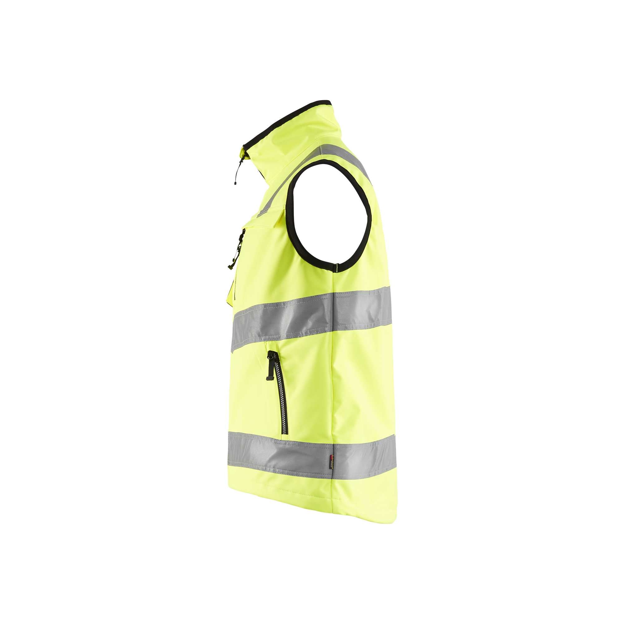 BLAKLADER 30492517 HI VIS SOFTSHELL VEST Hi Vis Reflective Work Softshell Vest MEN - Waterproof