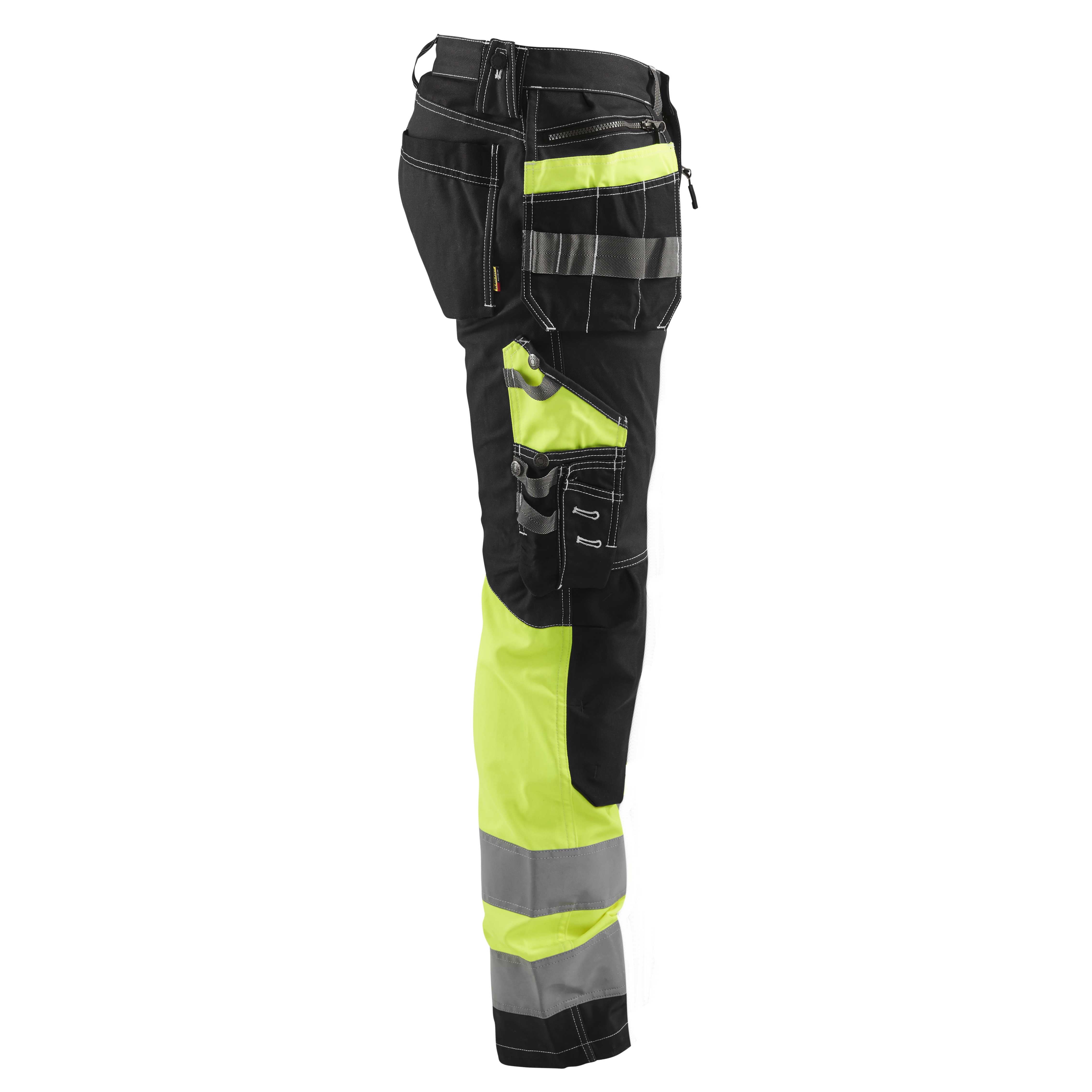 BLAKLADER 17941370 Hi Vis Reflective Work Trousers Men - 100% Cotton