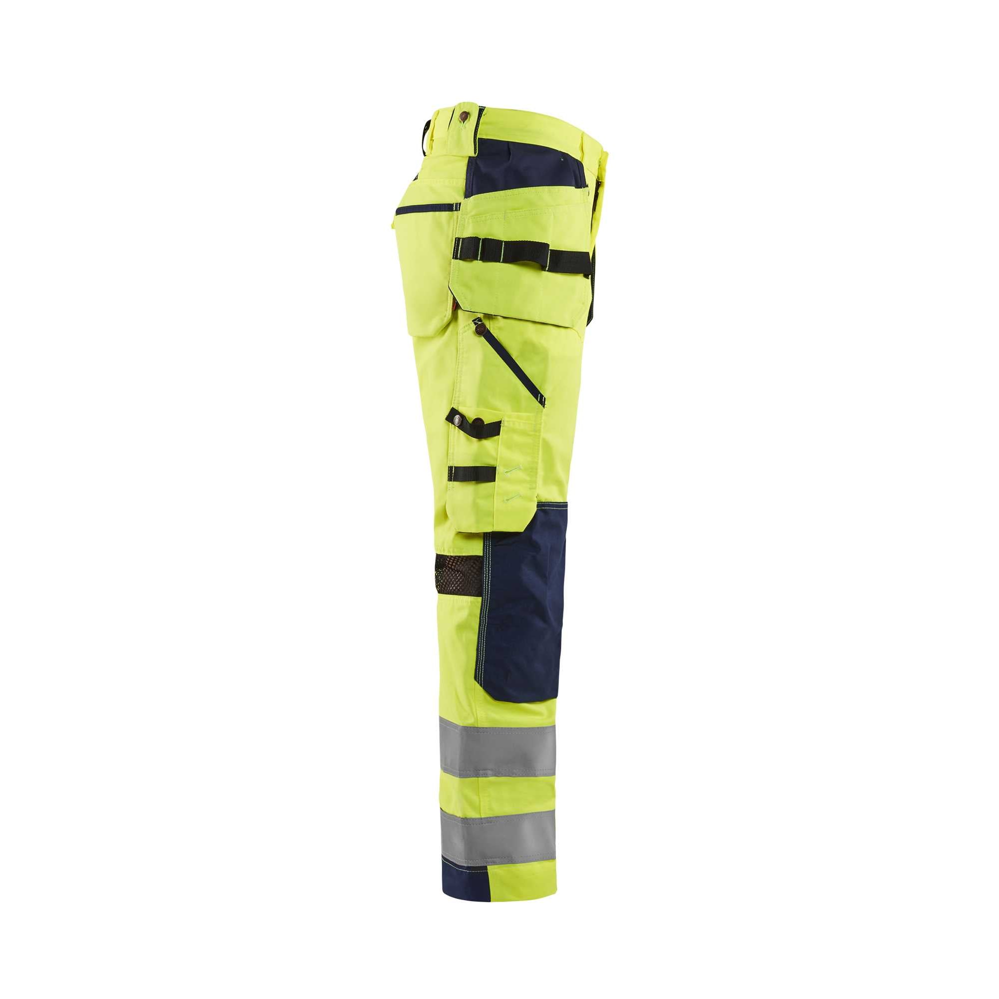 BLAKLADER 15651811 | Ventilated Hi Vis trousers Hi Vis Reflective Work Trousers Men - Mesh Panels