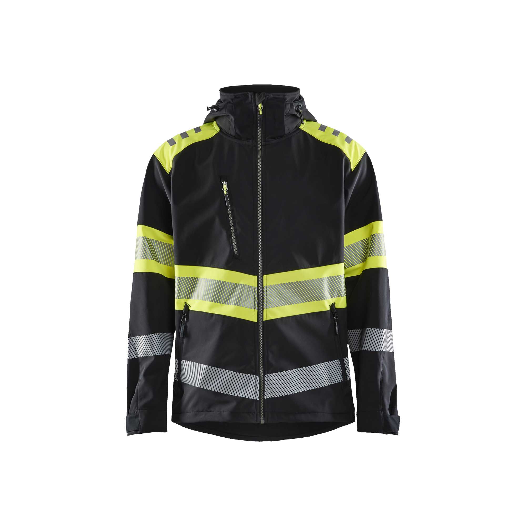 BLAKLADER 44942513 Hi Vis Softshell Jacket Softshell Work Jacket MEN - Waterproof