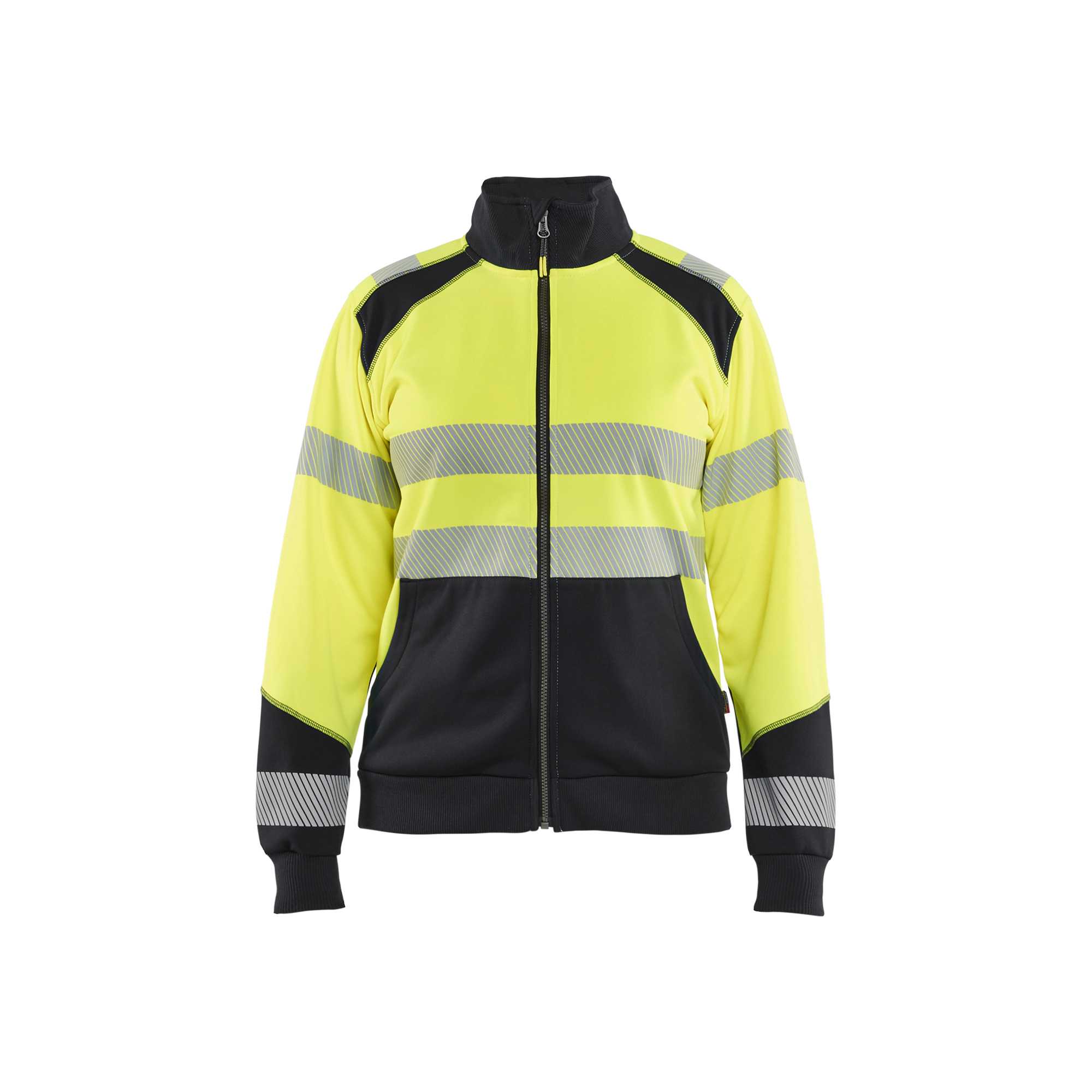 BLAKLADER 35082528 Hi Vis Reflective Half-zip Work Sweatshirt WOMEN - Brushed Inside