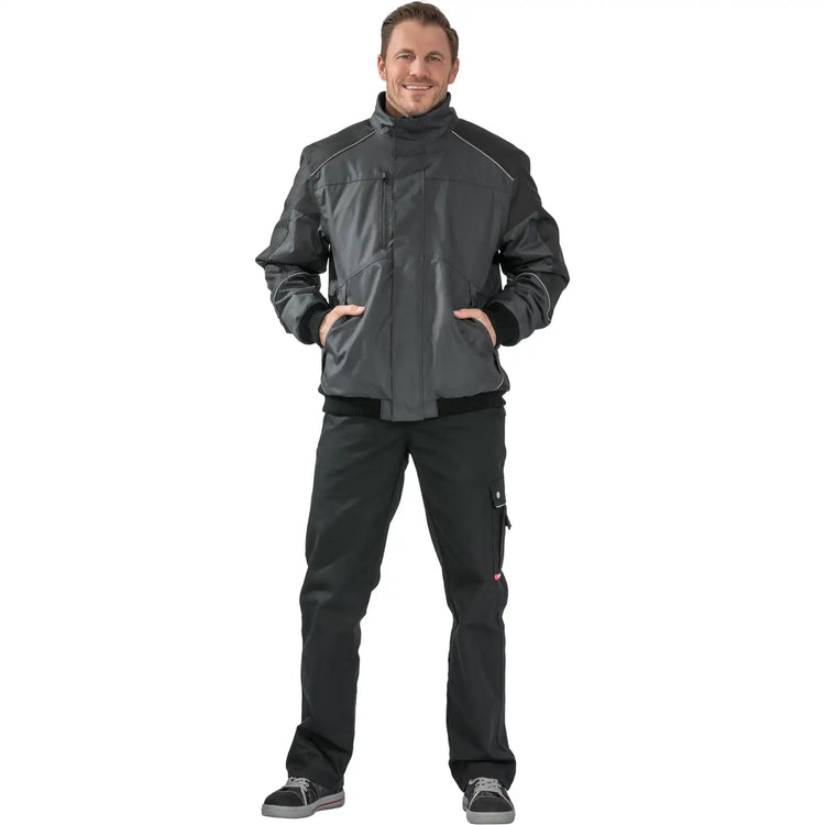 Planam Outdoor Desert Blouson grau/schwarz XS grau/schwarz - Produktbild mit Model