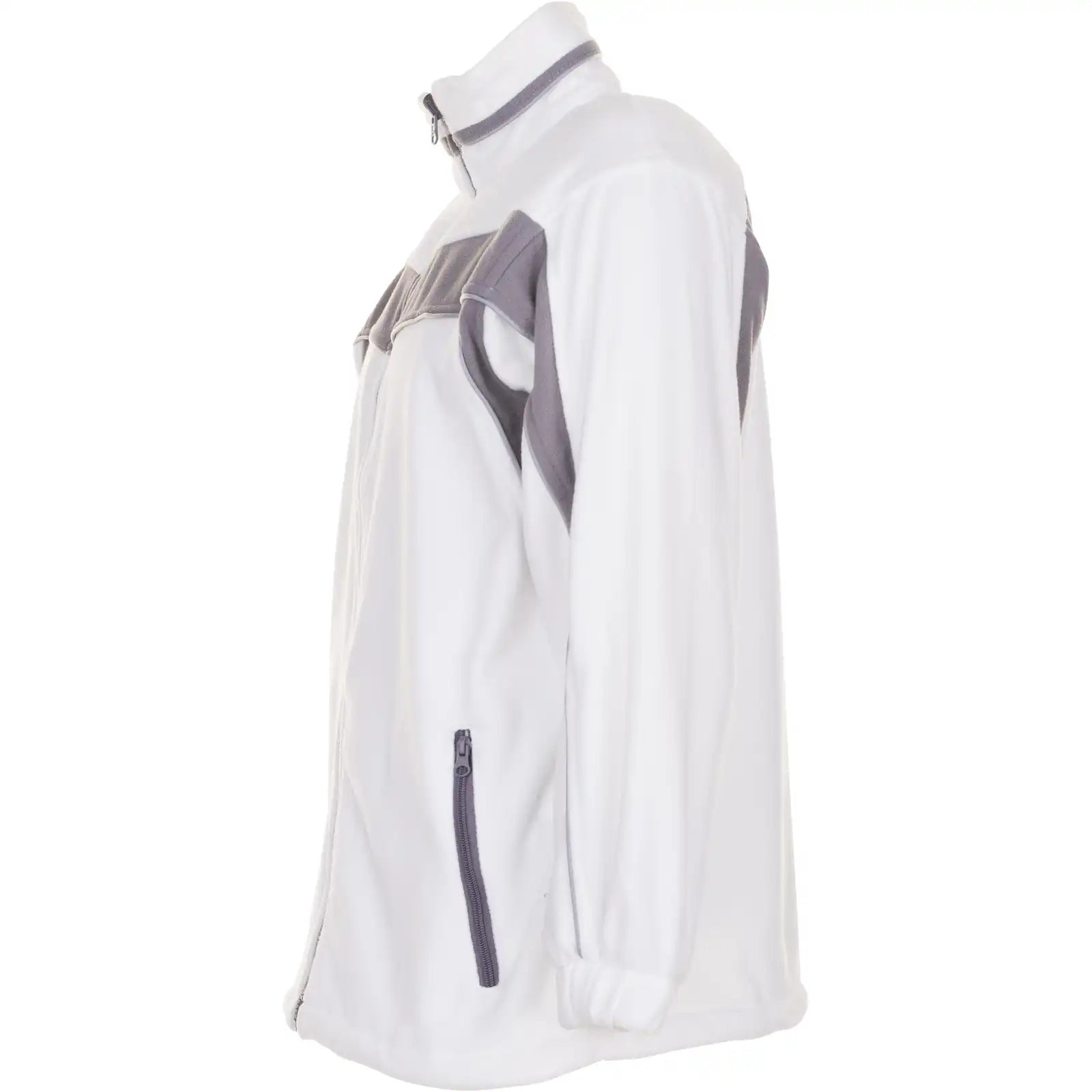 Planam Plaline Fleecejacke reinweiß/zink XS reinweiß/zink - Produktbild ohne Model