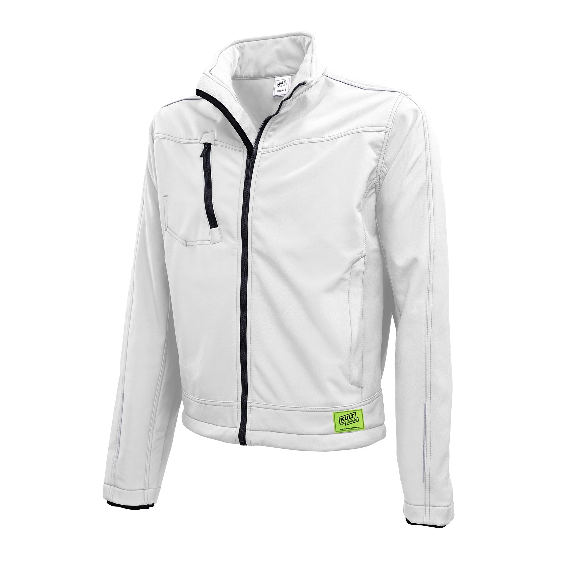 TMG Kult Worker Softshell jacket white - KW-220030_Softshelljacke_weiss_vorne_1920x1920