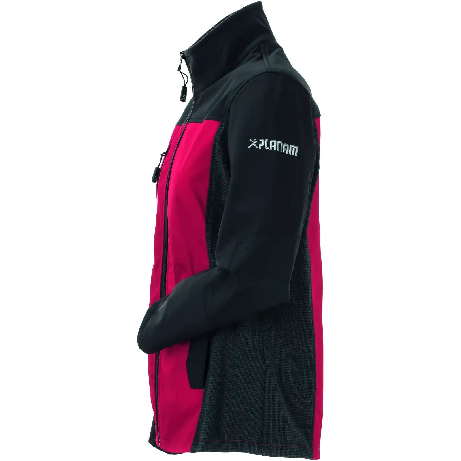 Planam Norit Damen Hybridjacke rot/schwarz 34 rot/schwarz - Produktbild ohne Model