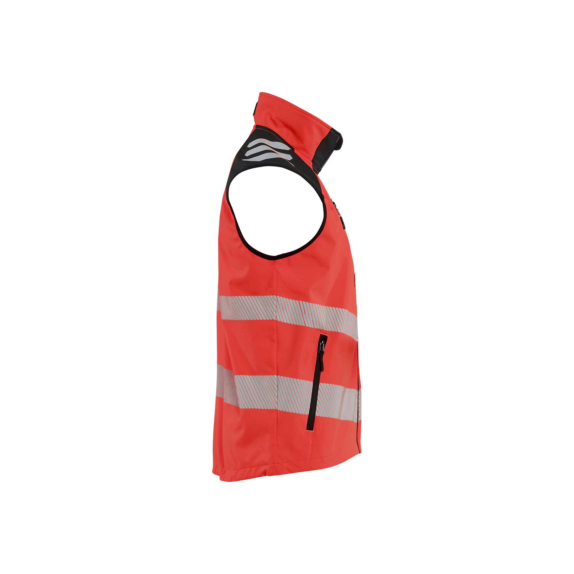 BLAKLADER 30912513 SOFTSHELL VEST HI VIS Hi Vis Reflective Work Softshell Vest MEN - Waterproof