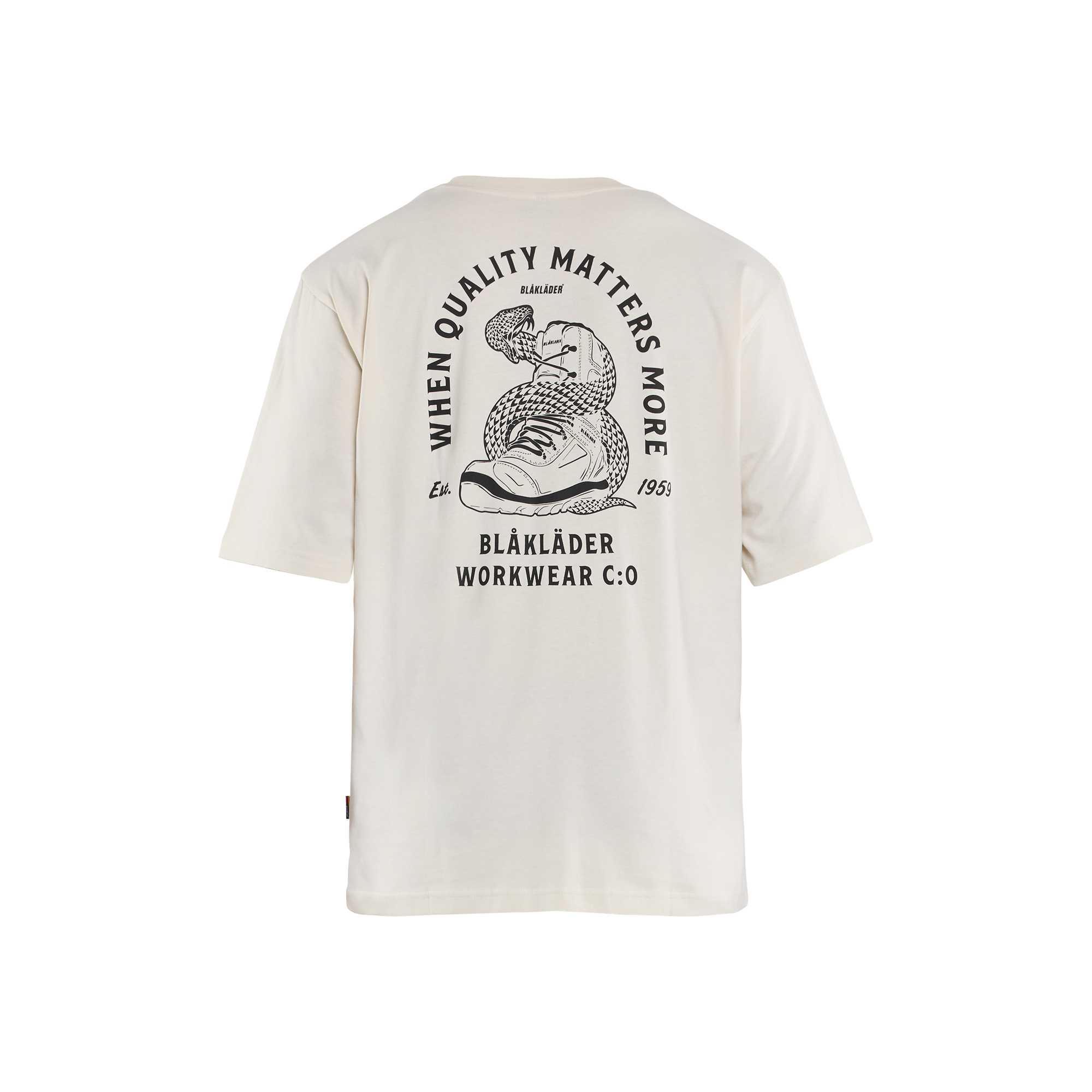 BLAKLADER 94271030 T shirt Snake Loose Fit Short Sleeve Work T-Shirt MEN - 100% Cotton