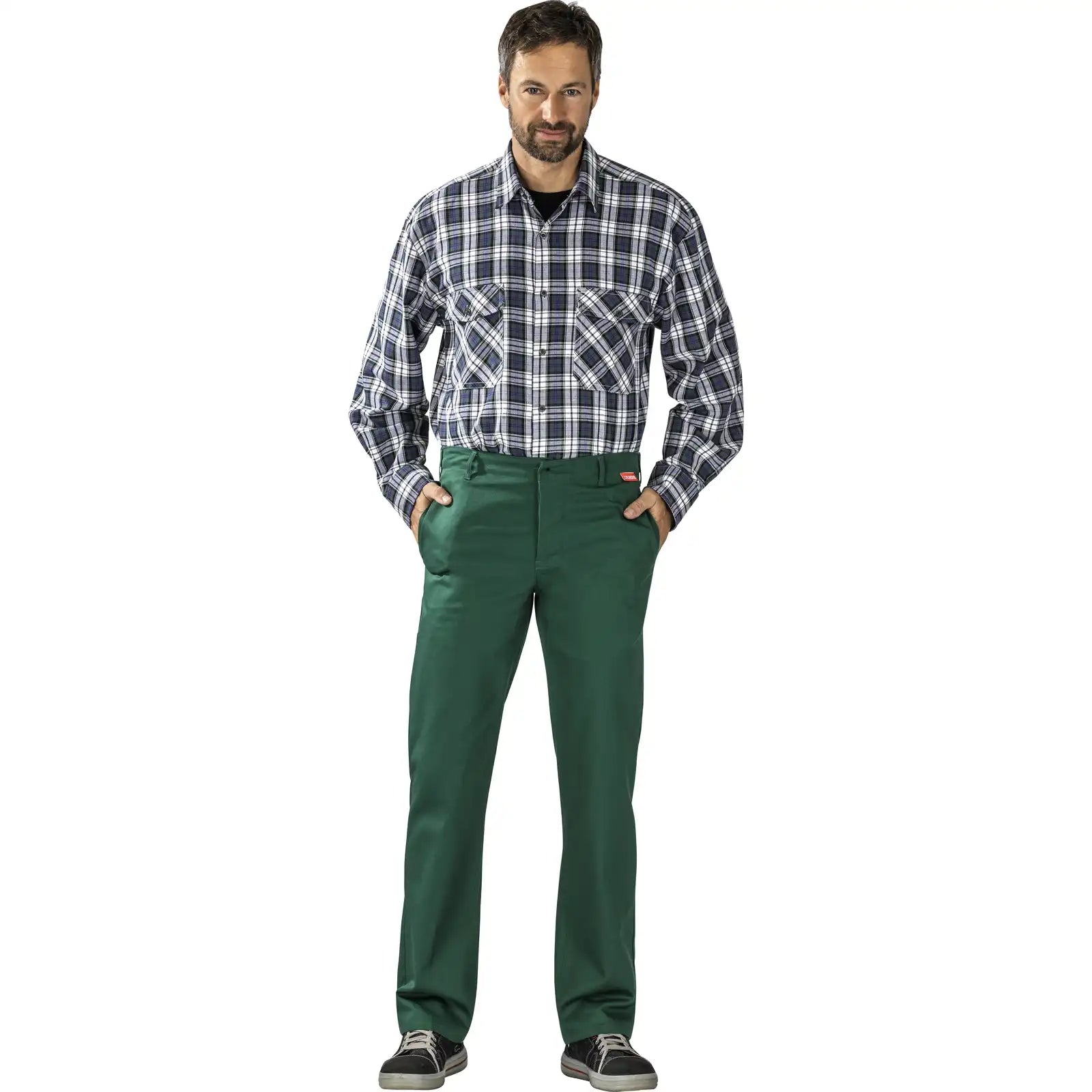 Planam BW 270 Bundhose grün 102 grün - Produktbild mit Model