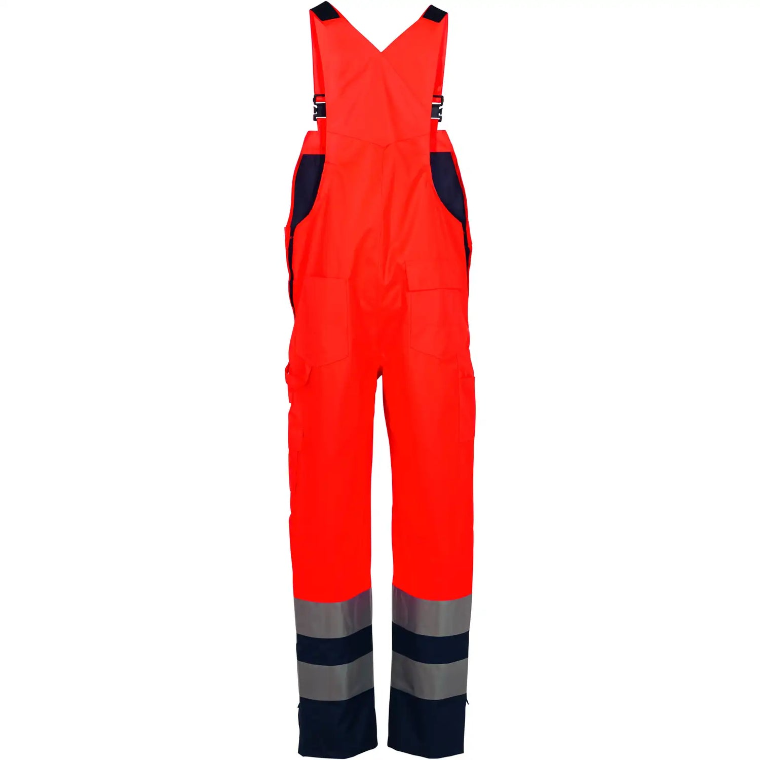 Planam Warnschutz Regenlatzhose orange/marine S orange/marine - Produktbild ohne Model