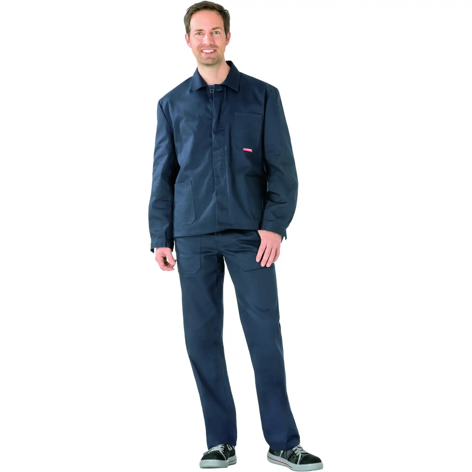 Planam BW 290 Arbeitsjacke hydronblau 102 hydronblau - Produktbild mit Model