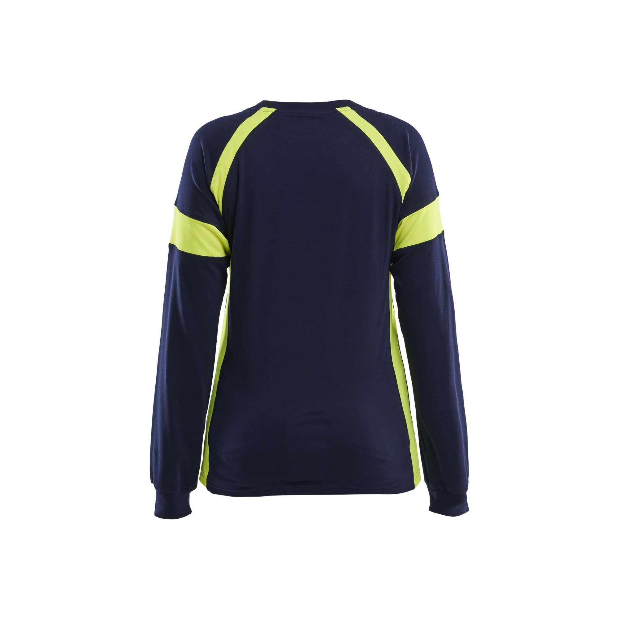 BLAKLADER 35211030 Women's Long Sleeved T shirt with Hi Vis Hi Vis Reflective Long Sleeve Work T-Shirt WOMEN - 100% Cotton