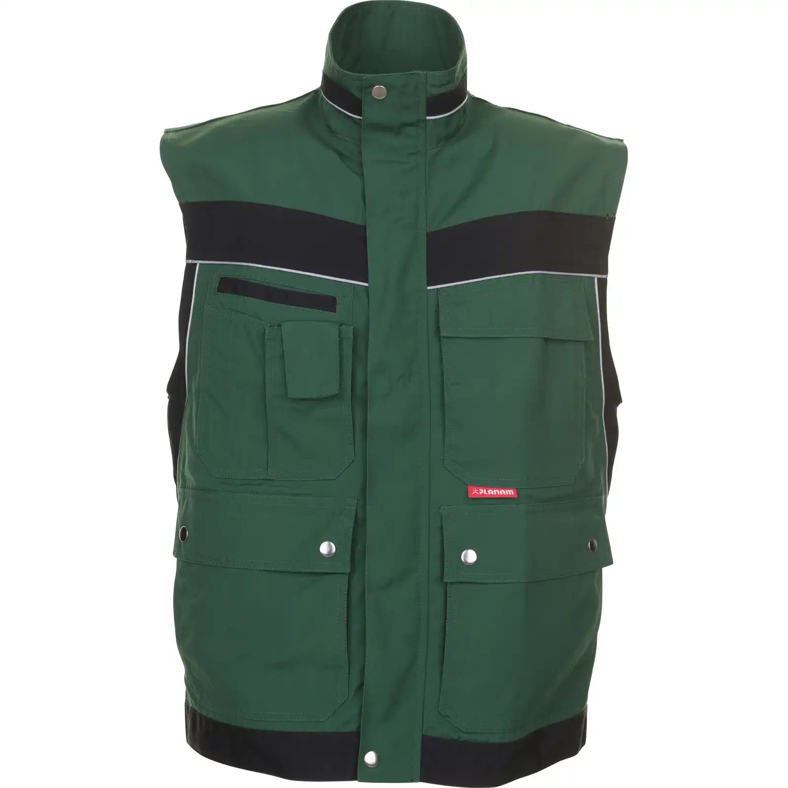 Planam Plaline Weste grün/schwarz XS grün/schwarz - Vorschaubild