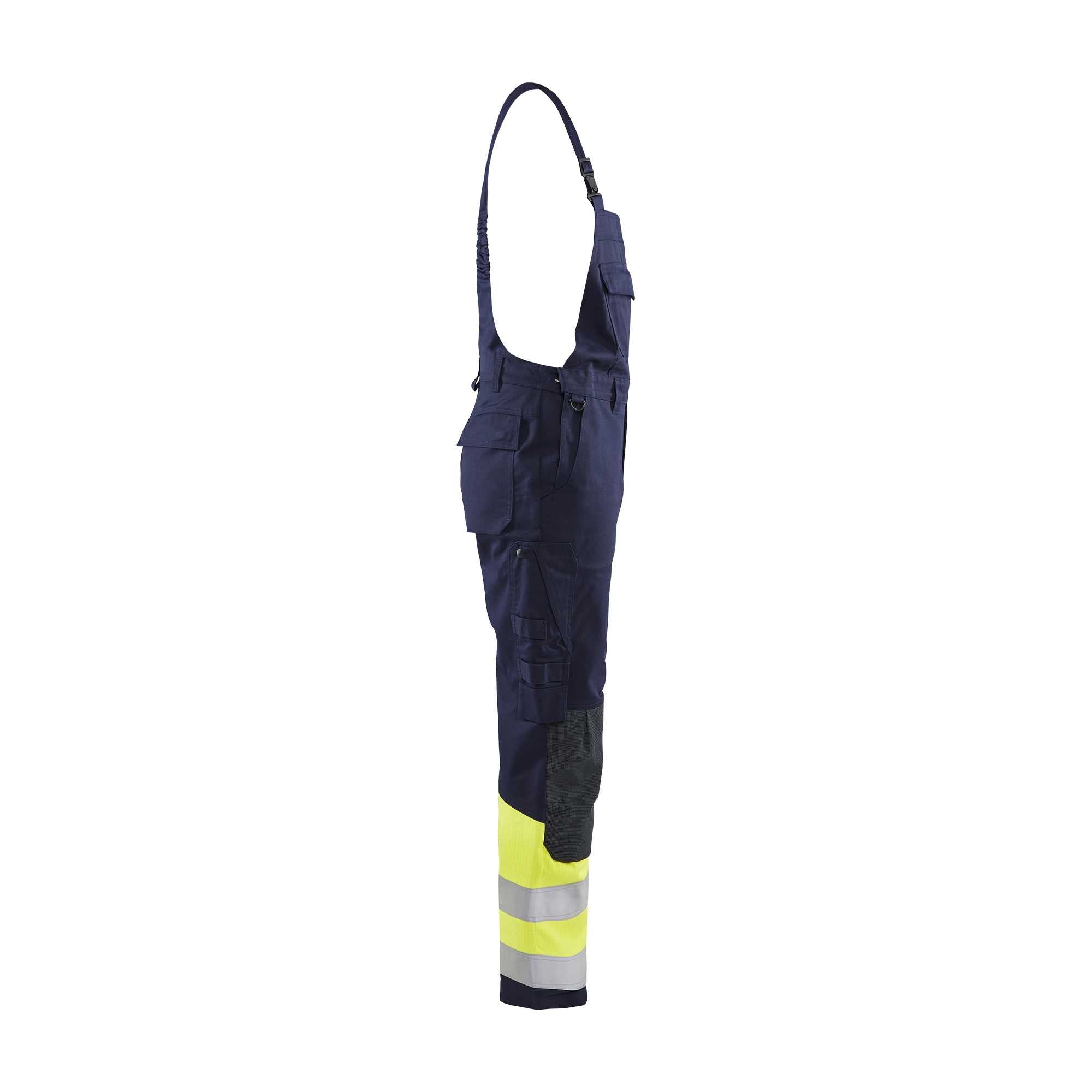 BLAKLADER 26071514 MULTINORM CLASS 1 BIB TROUSERS Hi Vis Reflective Work Bib Trousers Men - Antistatic