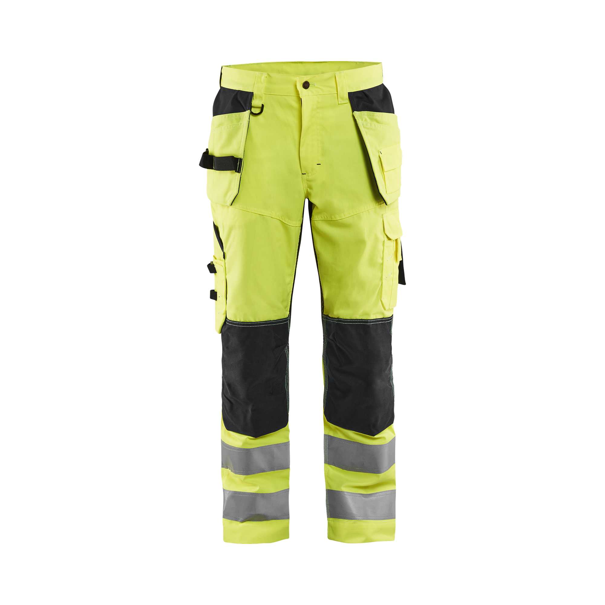 BLAKLADER 15651811 | Ventilated Hi Vis trousers Hi Vis Reflective Work Trousers Men - Mesh Panels