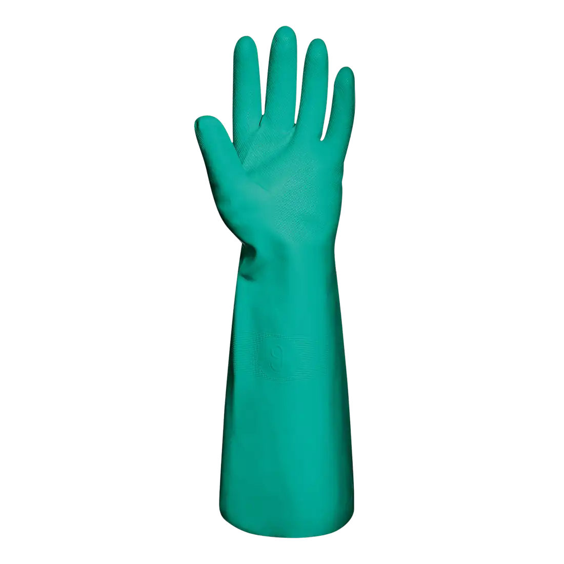 GREEN NITRON GLOVES - Chemical-Resistant - Food-Safe - Flexible - Pack of 12 Pieces - Image 1