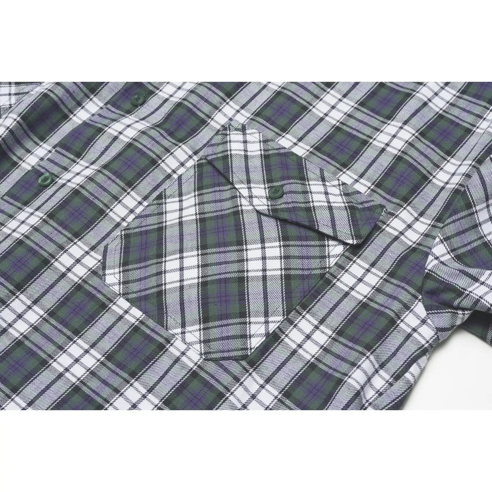 Planam Hemden Flanell-Hemd 2001 blau kariert 37/38 blau kariert - Extra Detailbild