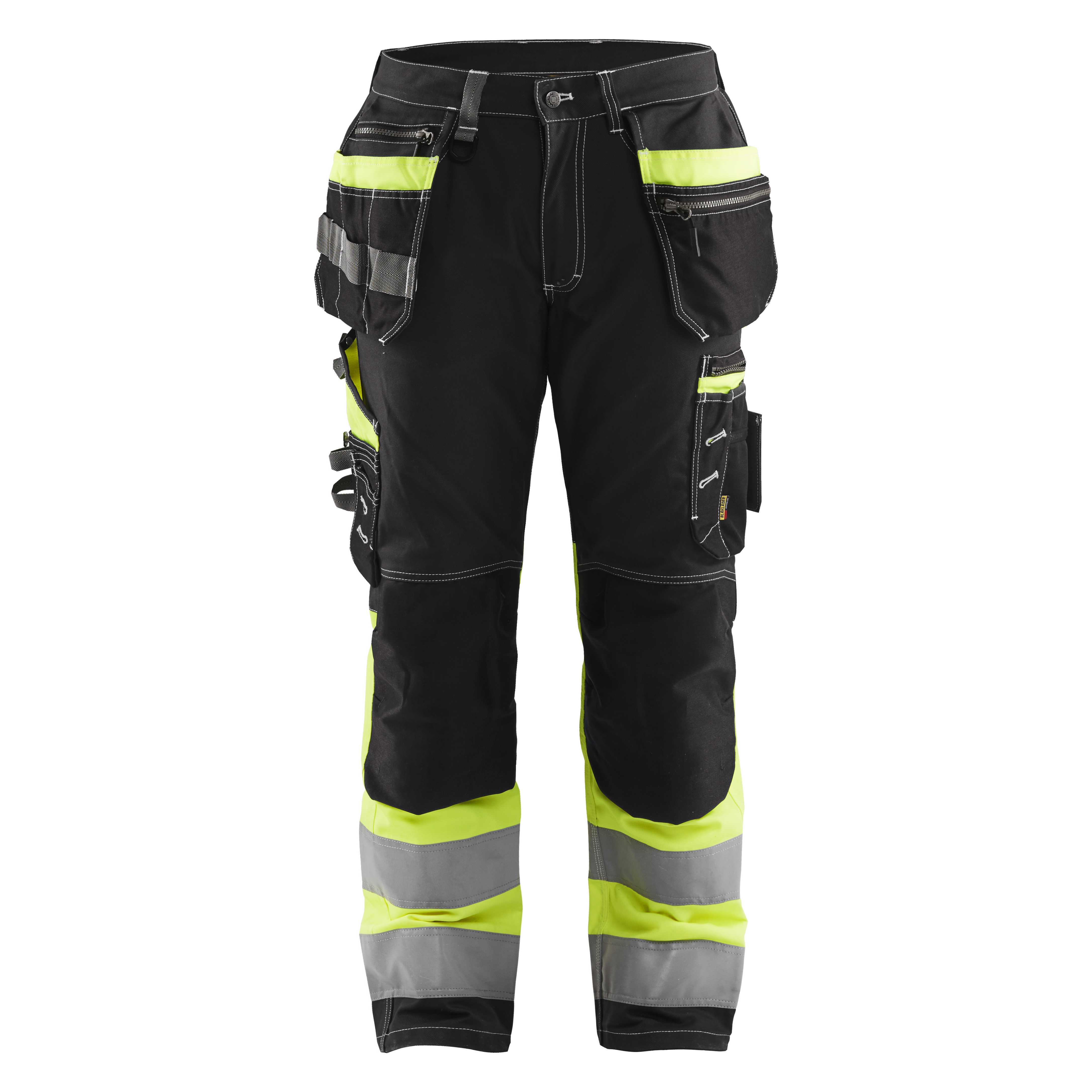 BLAKLADER 17941370 Hi Vis Reflective Work Trousers Men - 100% Cotton