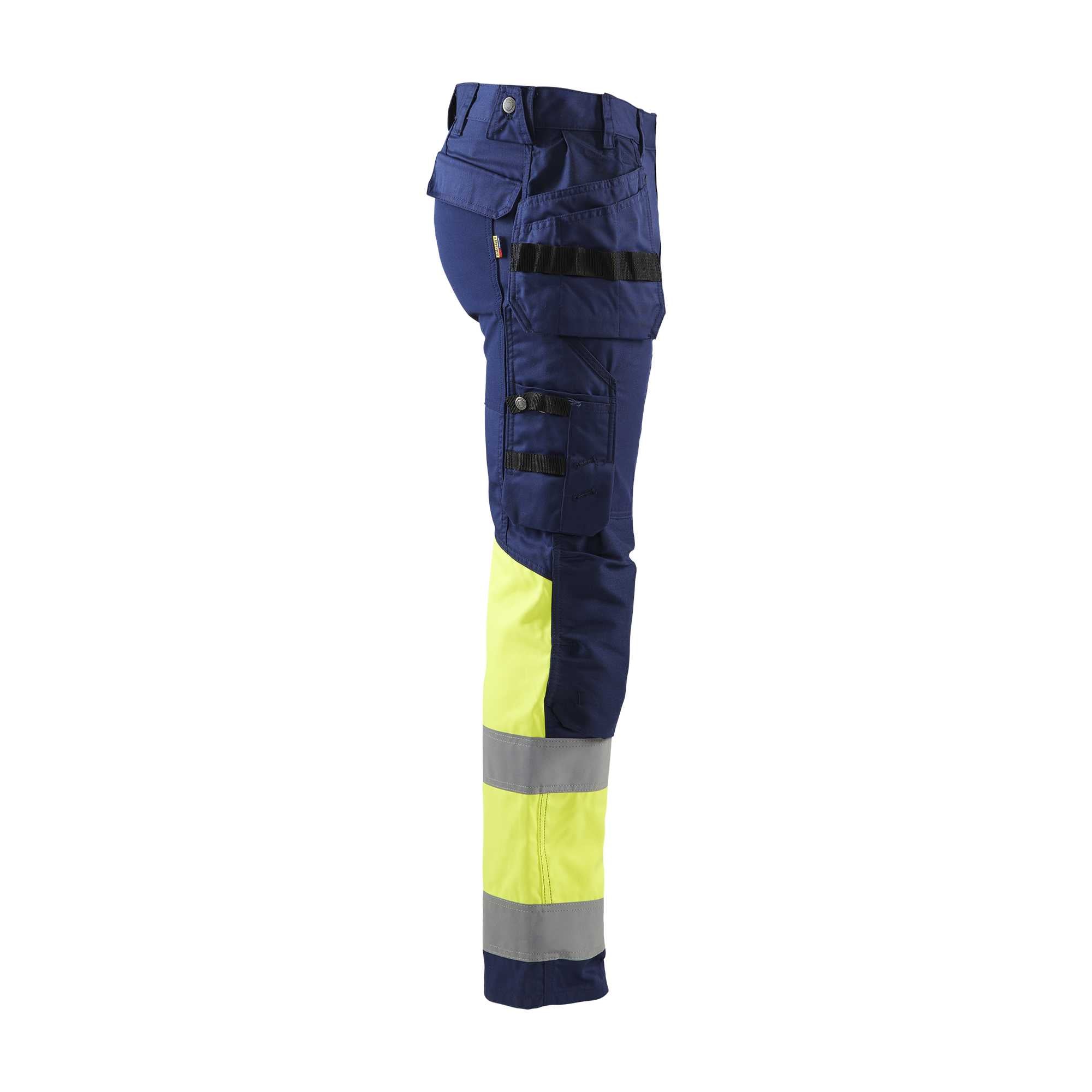 BLAKLADER 15581811 | Hi Vis trousers with stretch Hi Vis Reflective Work Trousers Men - stretch fabric