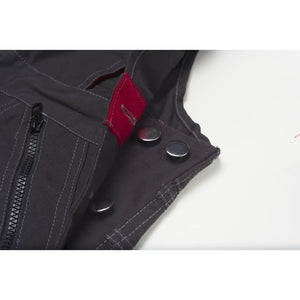 Planam Basalt Latzhose kornblumenblau/rot 102 kornblumenblau/rot - Extra Detailbild