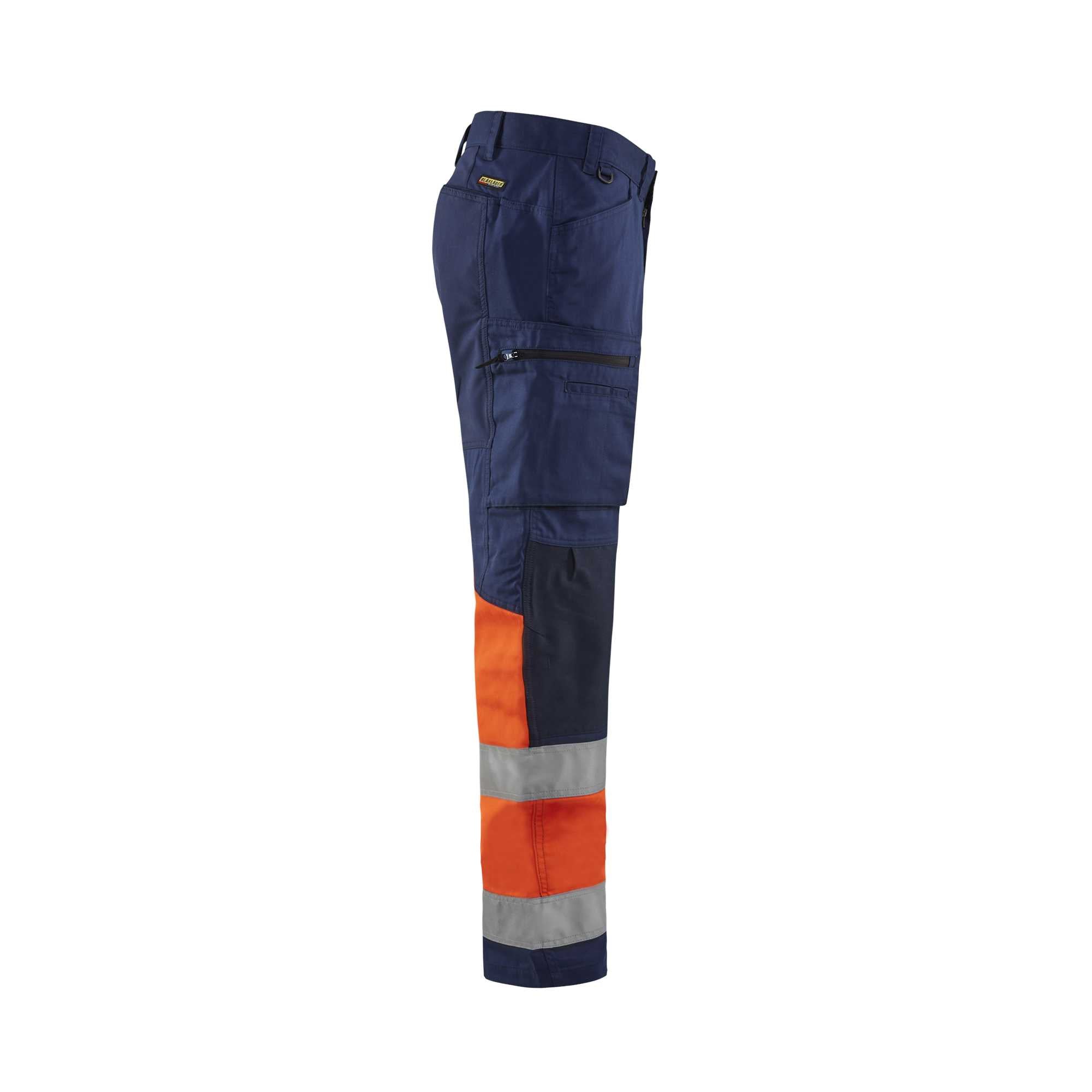 BLAKLADER 15511811 | Pantalon haute visibilité avec stretch Pantalon de travail réfléchissant haute visibilité homme - 65% polyester