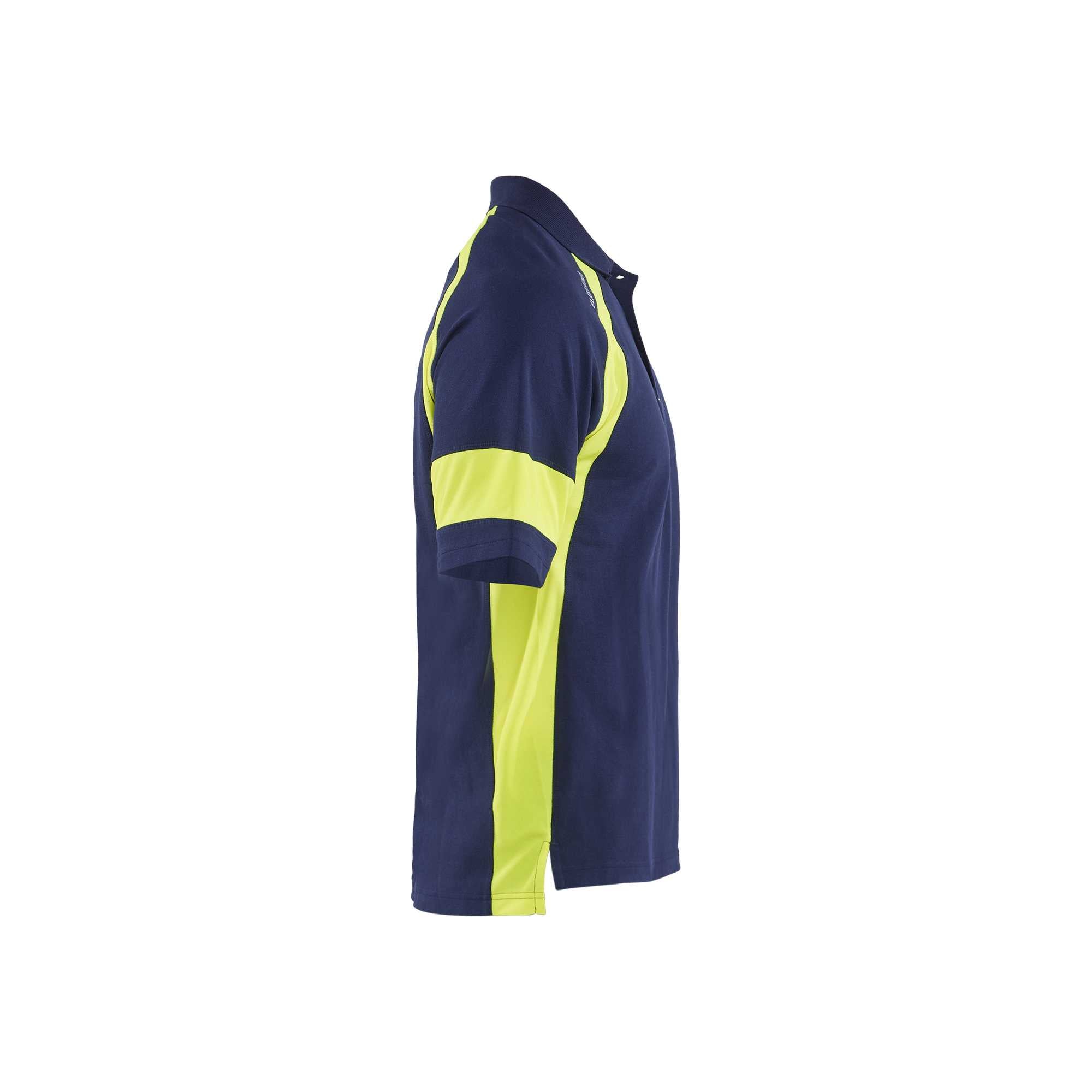 BLAKLADER 35281050 Polo Shirt with Hi vis Hi Vis Reflective Short Sleeve Work Polo MEN - 60% Cotton 40% Polyester